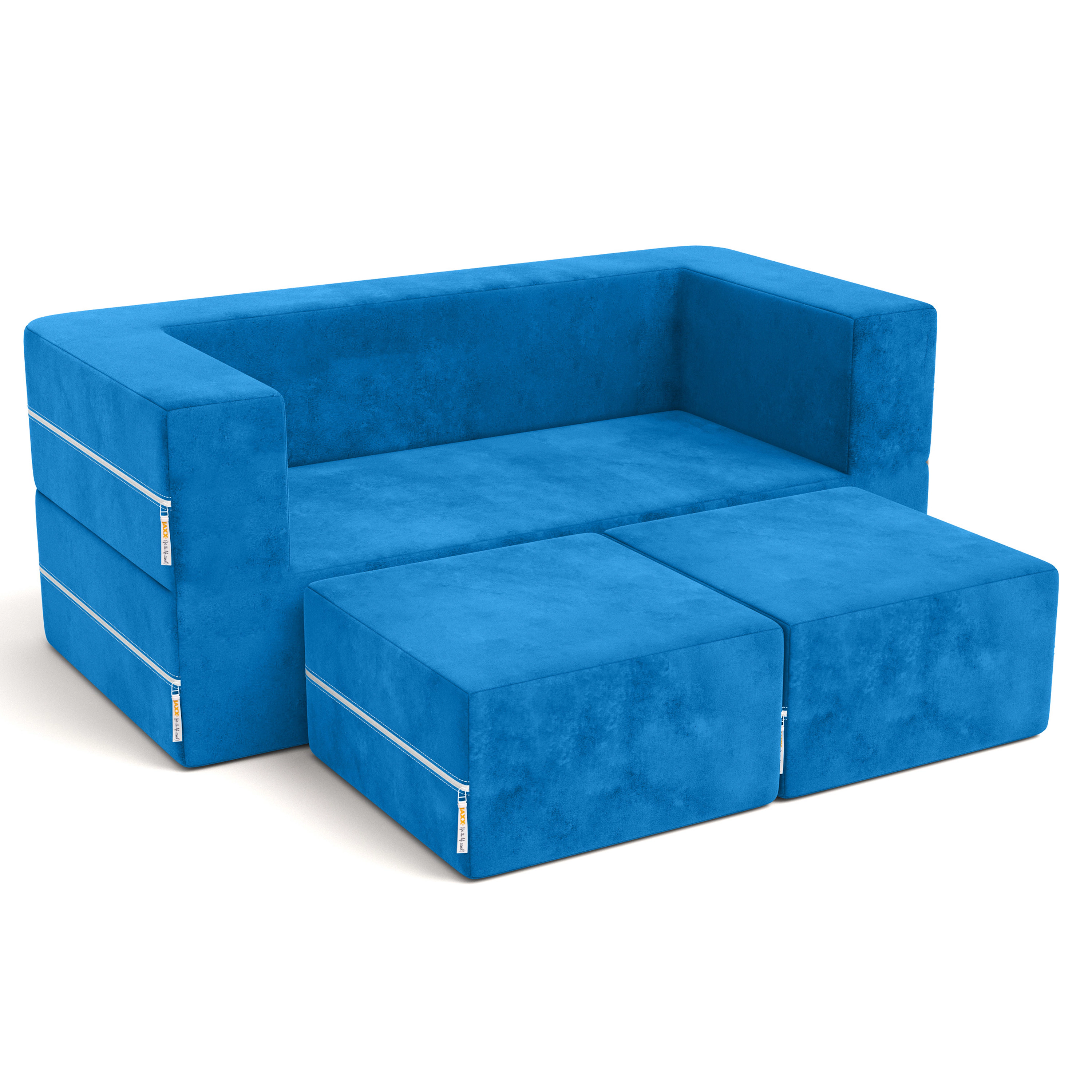 Zipline Modular Kids Loveseat & Ottomans