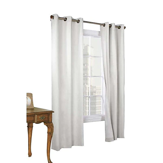 Commonwealth Thermalogic Weather Cotton Fabric Grommet Top Panel Pair - 80x54"