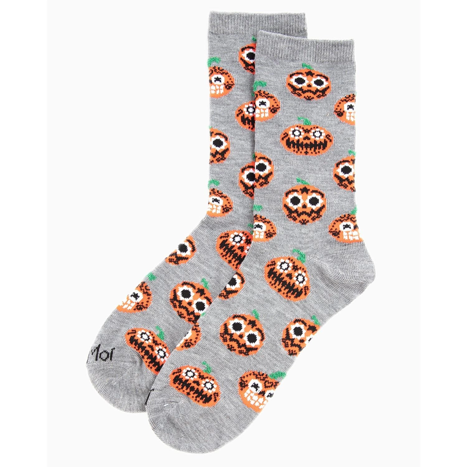 MeMoi Women's Spooky Pumpkins Crew Socks