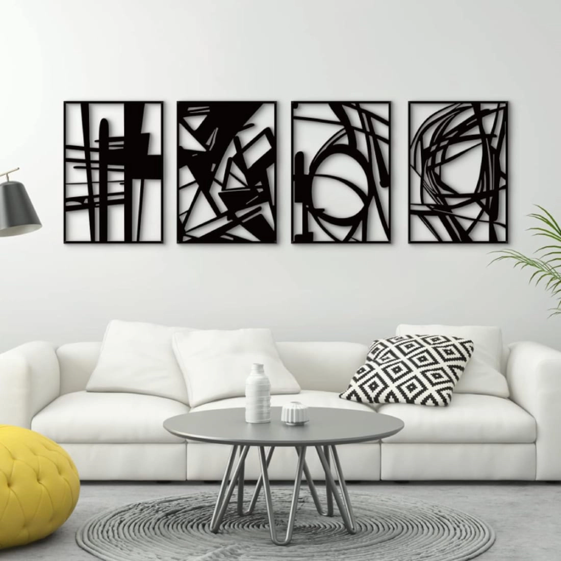 Living Hubss Minimalist Abstract Metal Wall Art