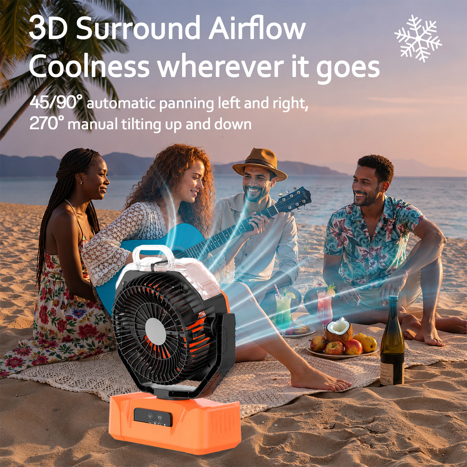 Sonicgrace Portable Outdoor Misting Fan 20000mAh Recharge