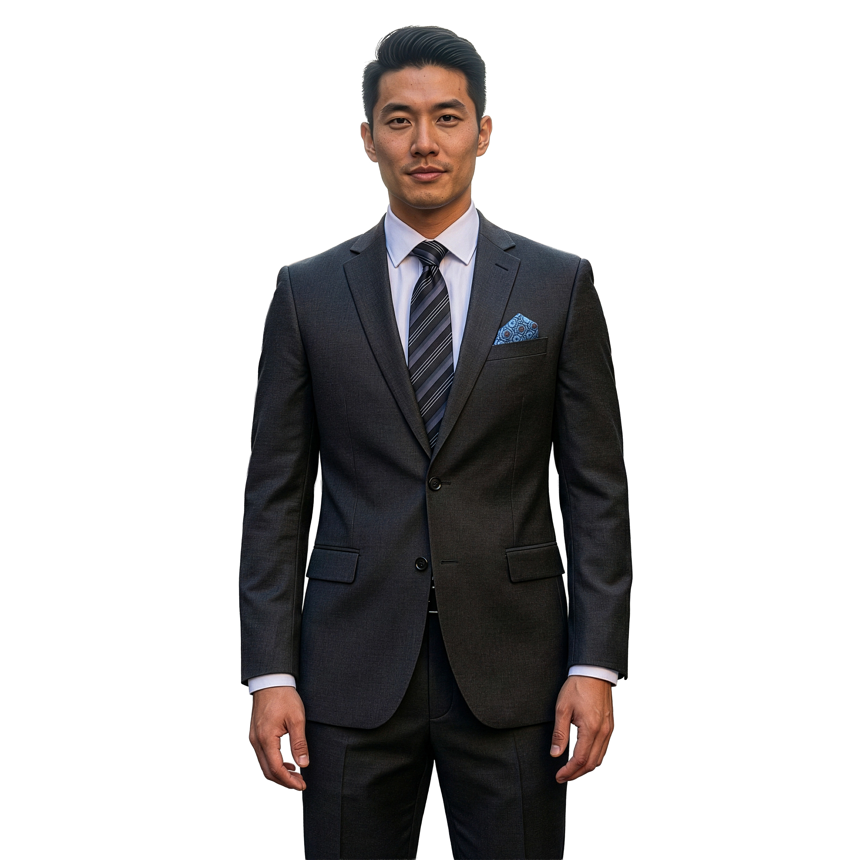 Sean Alexander Mens Regular Fit Sharkskin 2 Piece Suit Set