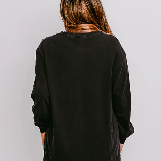 Simply Sage Market - My Favorite Color Is Fall - Women's Garment Dyed Long Sleeve Graphic T-Shirt