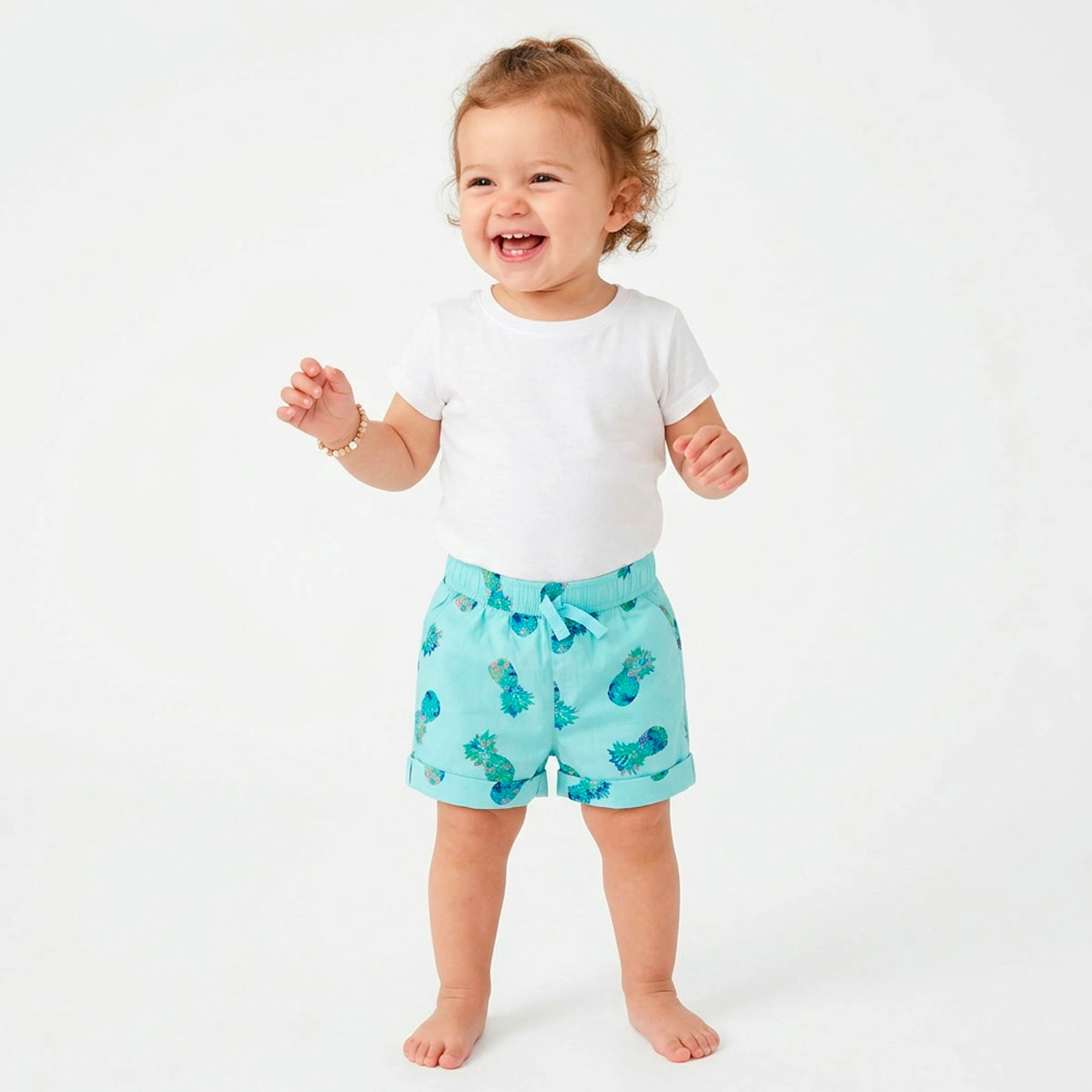 Rockets of Awesome Pineapple Party Woven Cuff Short For Baby Boy