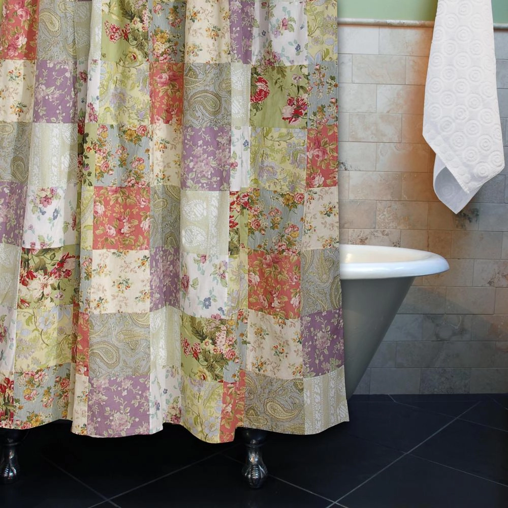 Greenland Home Fashion Blooming Prairie Bath Shower Curtain - Multi 72x72"