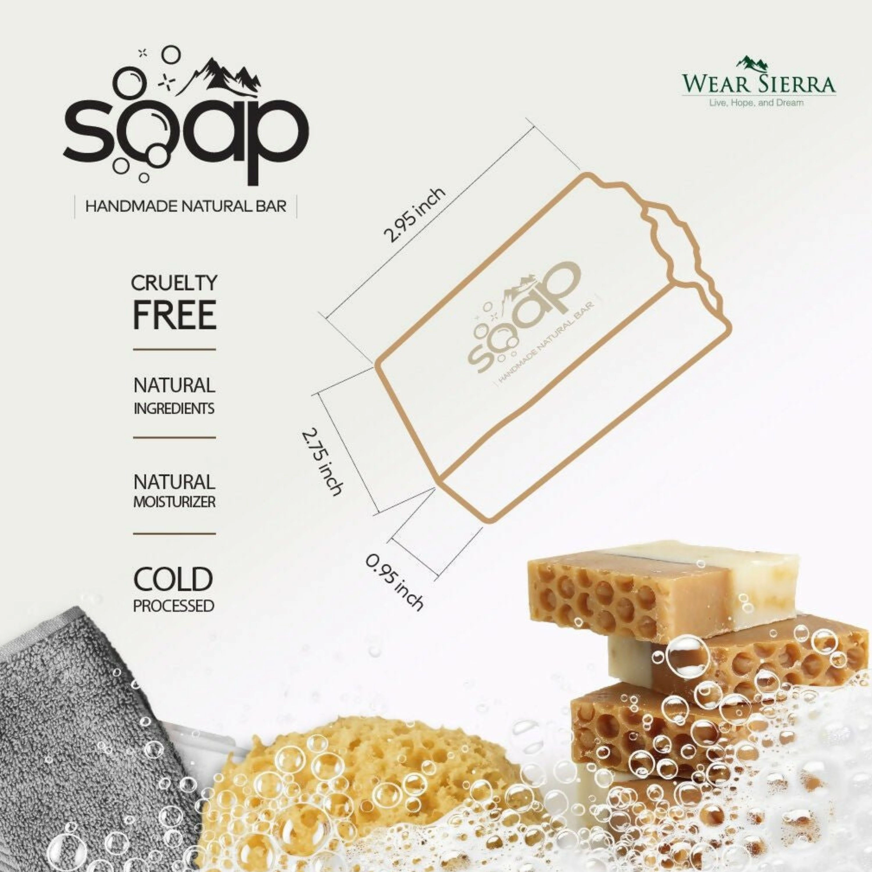 Wear Sierra Natural Argan Bar Soap Pack Of
