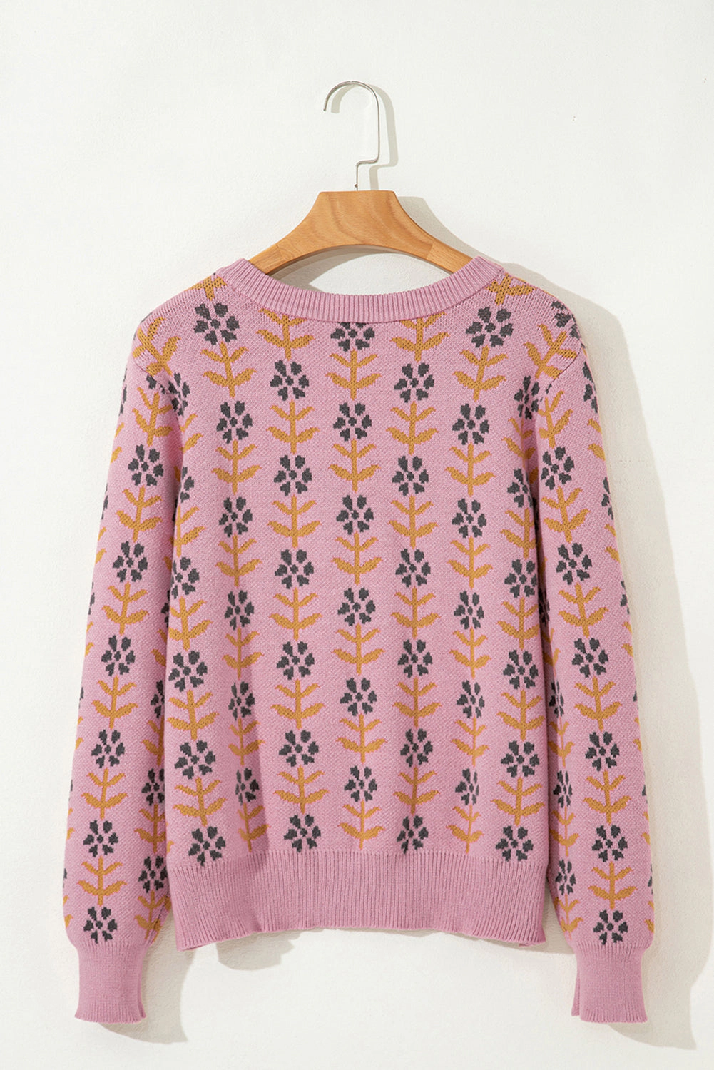 Threaded Pear Women's Dulce Ribbed Banded Cardigan Sweater