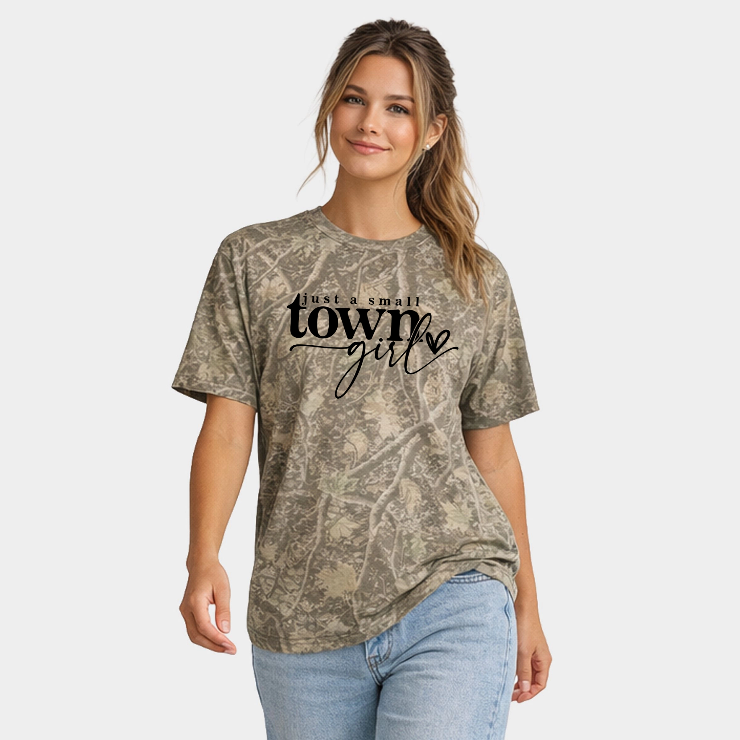 Simply Sage Market - Small Town Girl Heart Women's Heavyweight Crew