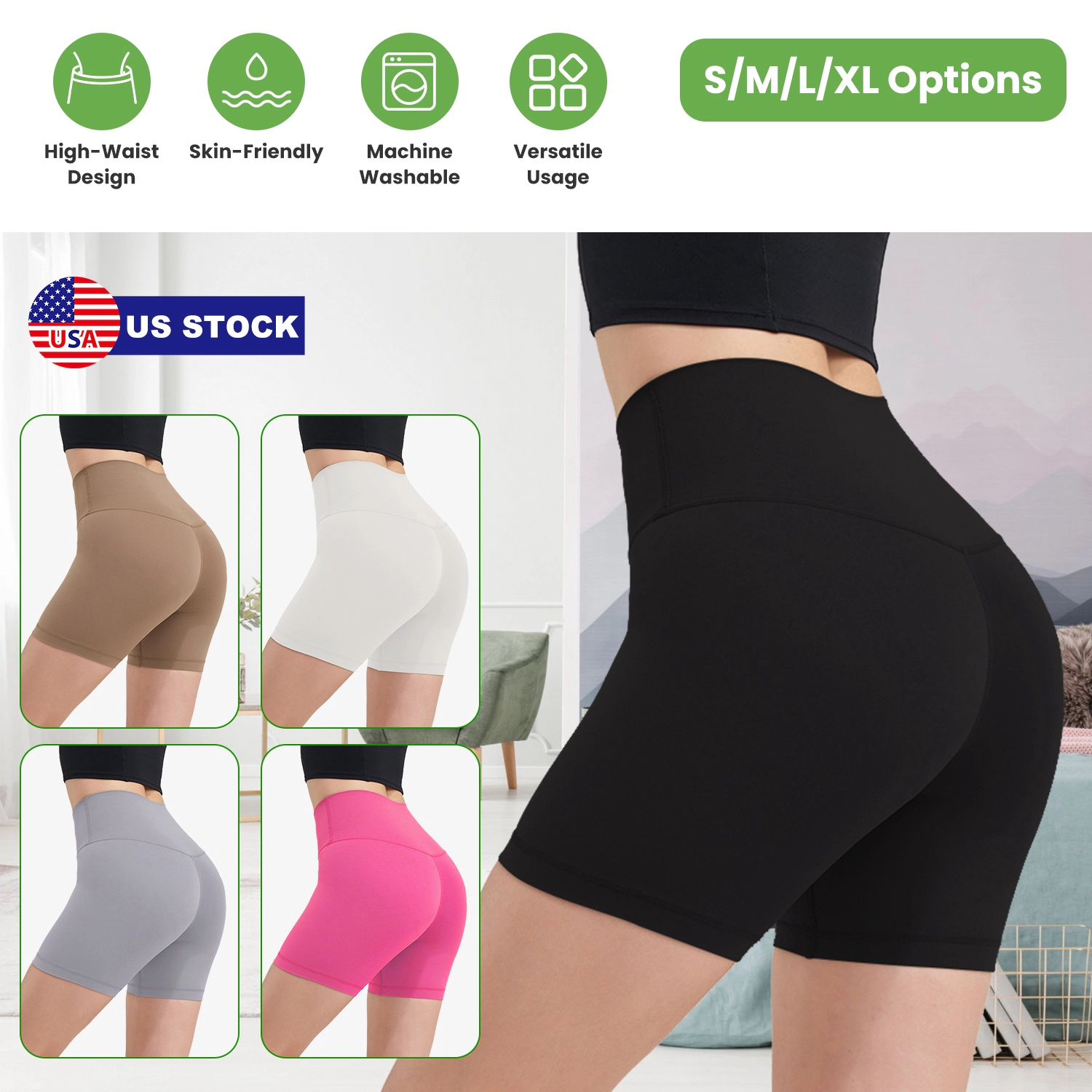 GBruno High-Waist Biker Shorts
