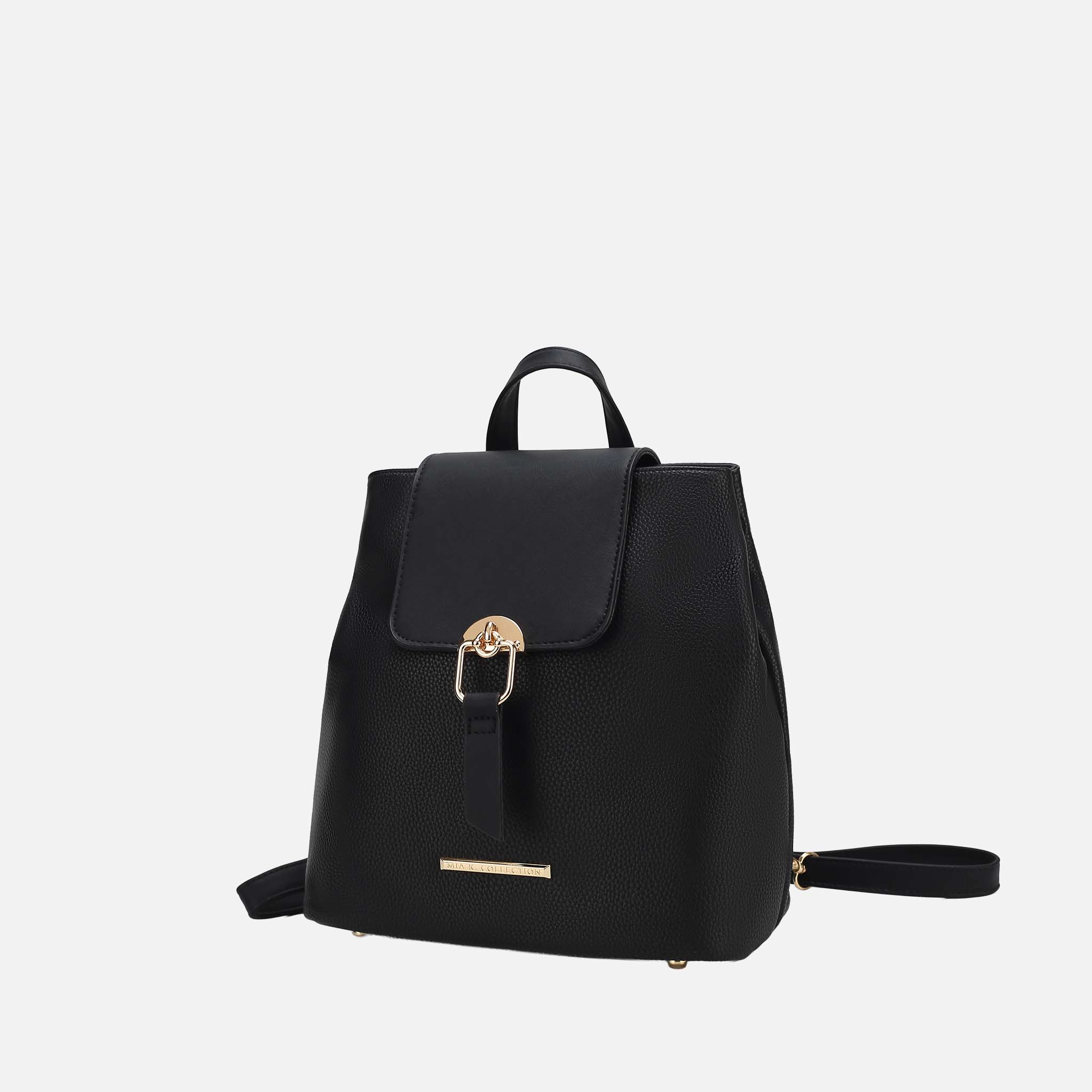Mia K Collection Ingrid Vegan Leather Convertible Backpack for Women