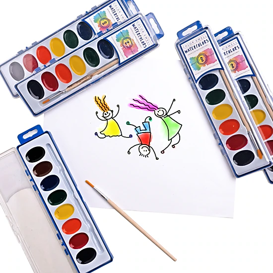 Color Swell Bulk Watercolors, 18 Pack, 8 Colors per Pack