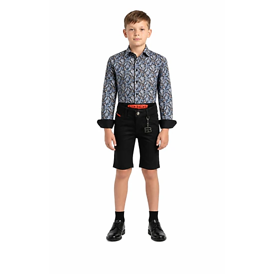 Elie Balleh Boys Slim Fit Paisley Sport Shirt