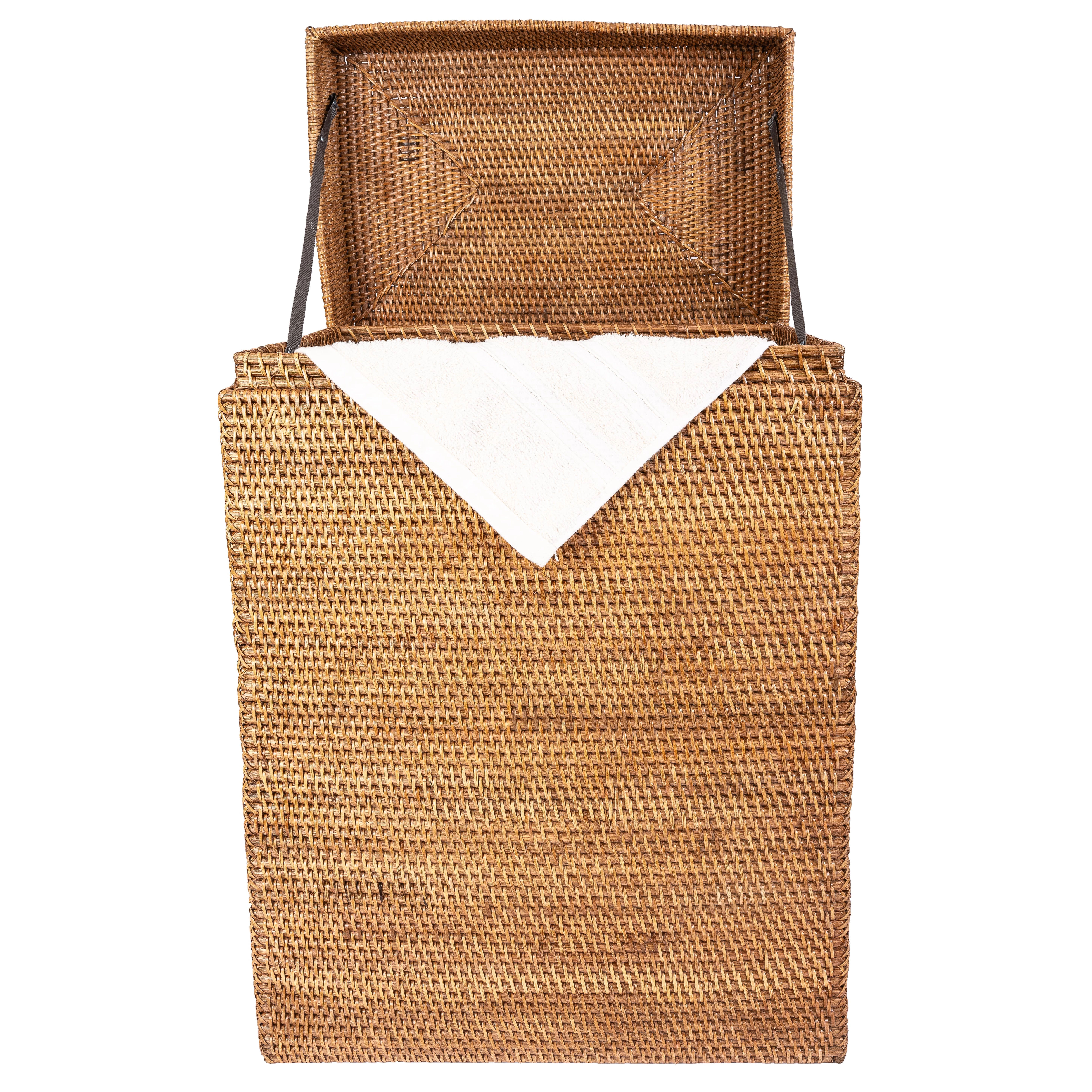Saboga Home™ Rectangular Hamper with Hinged Lid and Cotton Liner