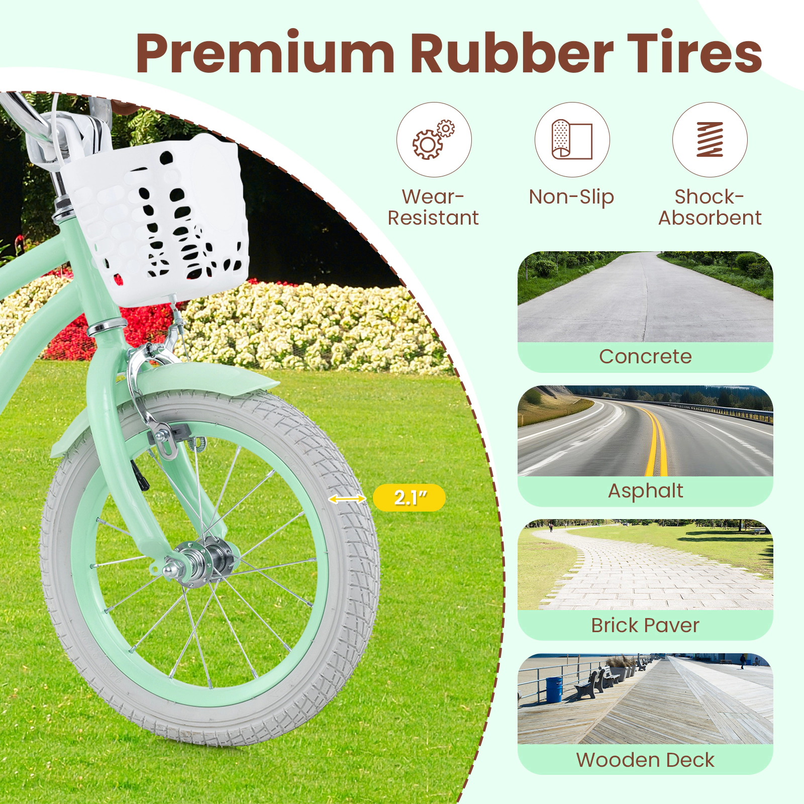 LJG 14 Inch Kids Bike with Adjustable Seat and Bell for Kids 3-8 Years Olds-14 Inches