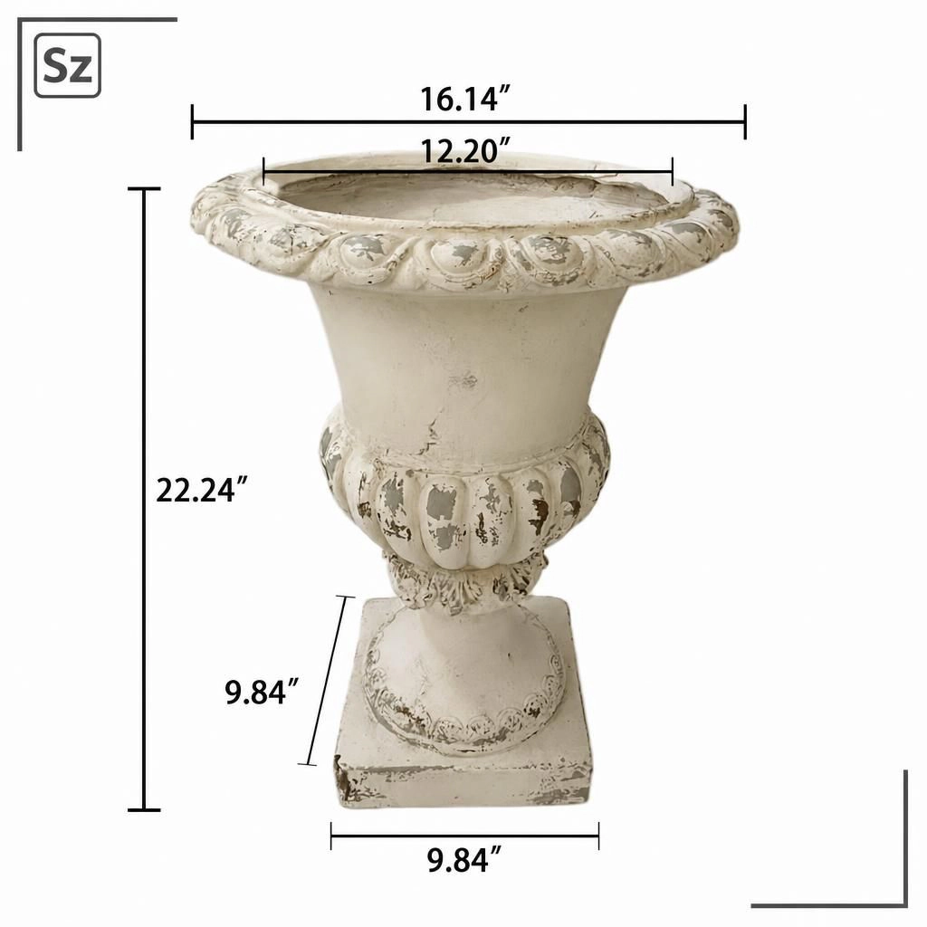 WOW PIONEER Tall Magnesium Oxide Garden Planter