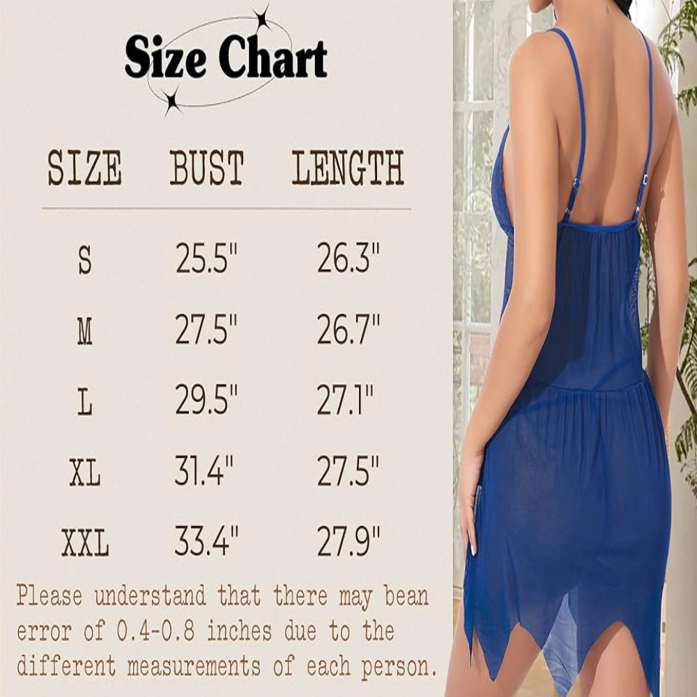 Lingerie for Women Babydoll Chemise Sets Nightgown Lace Dress Sleepwear
