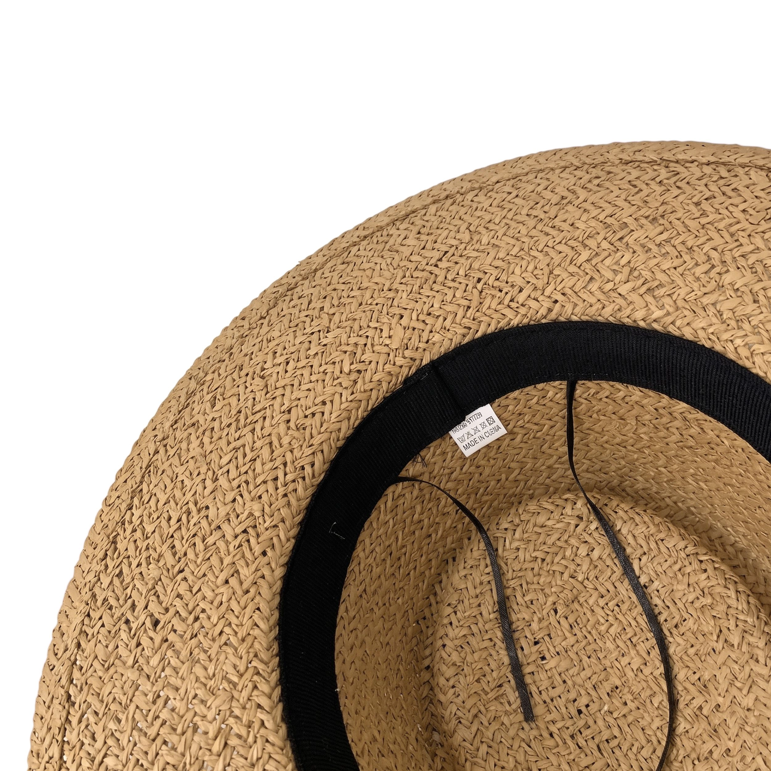 Anna-Kaci Womens Straw Boater Hat Flat Top Wide Brim Summer Beach Sun Lightweight, Natural