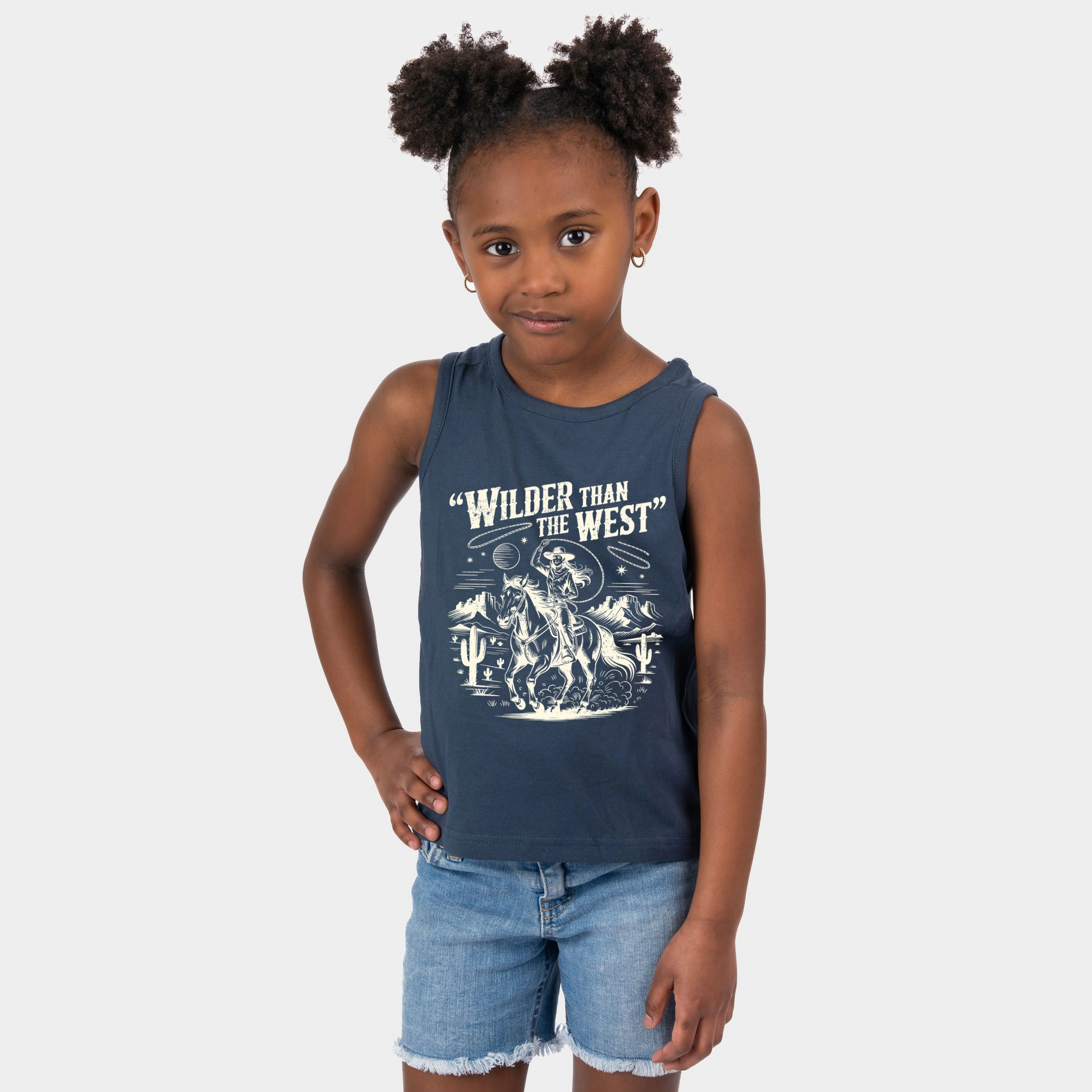 The Juniper Shop - Wilder Than West Cowgirl Youth Tank Top
