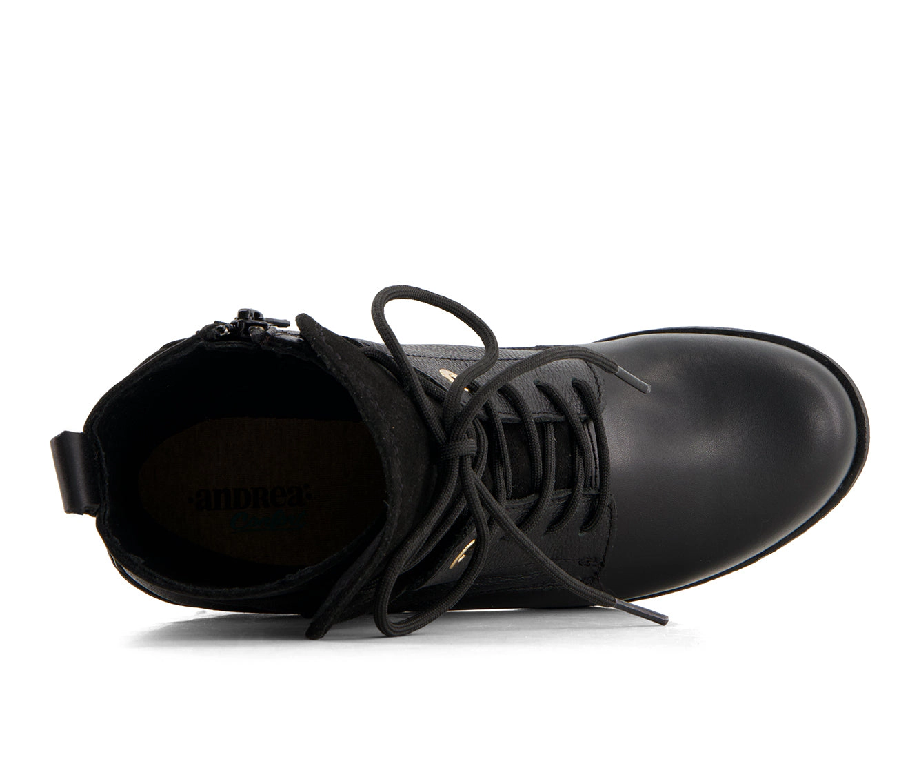 Andrea Womens Leather Lace Up Ankle Booties