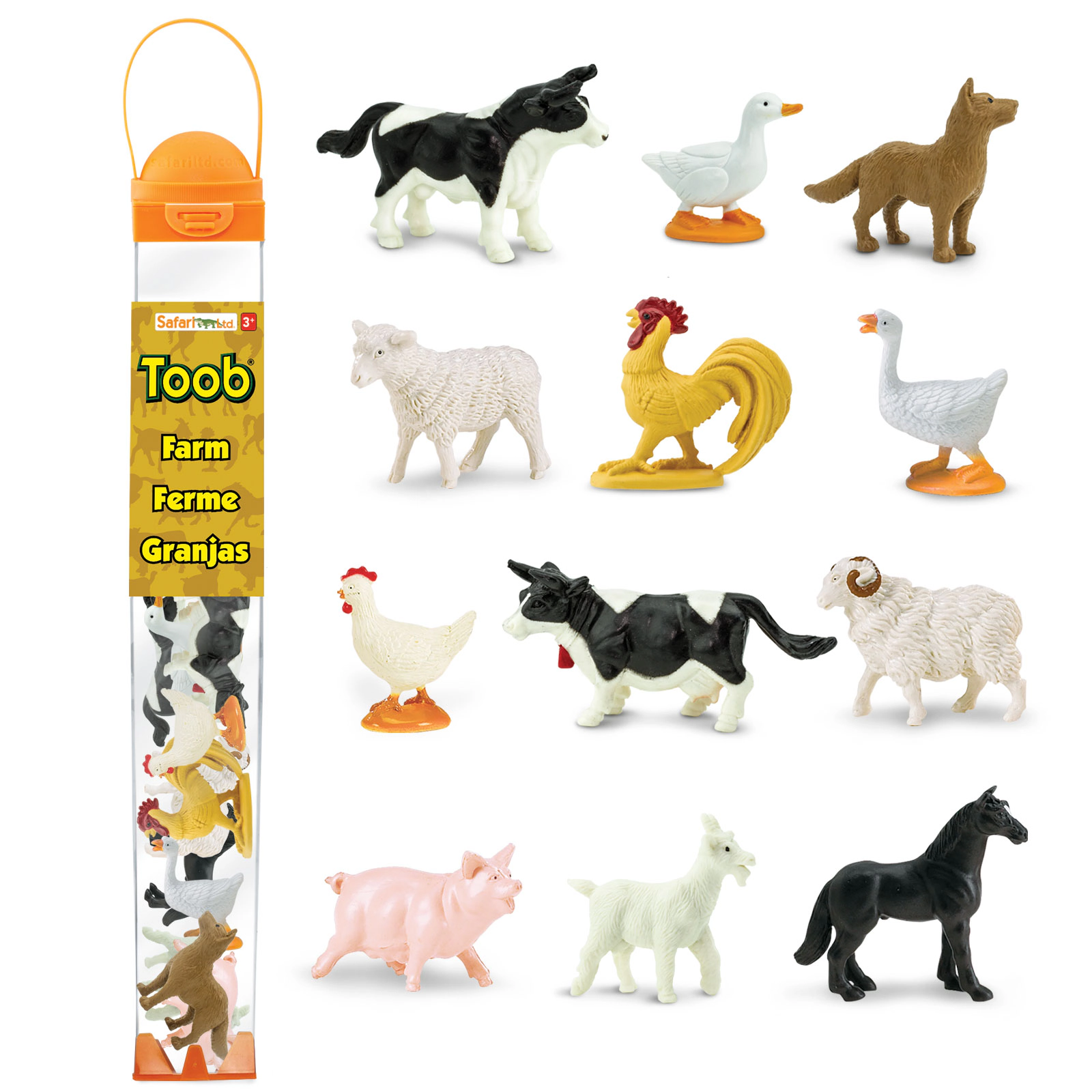 Safari Ltd. - Farm TOOB - contains 12 Mini Figurines