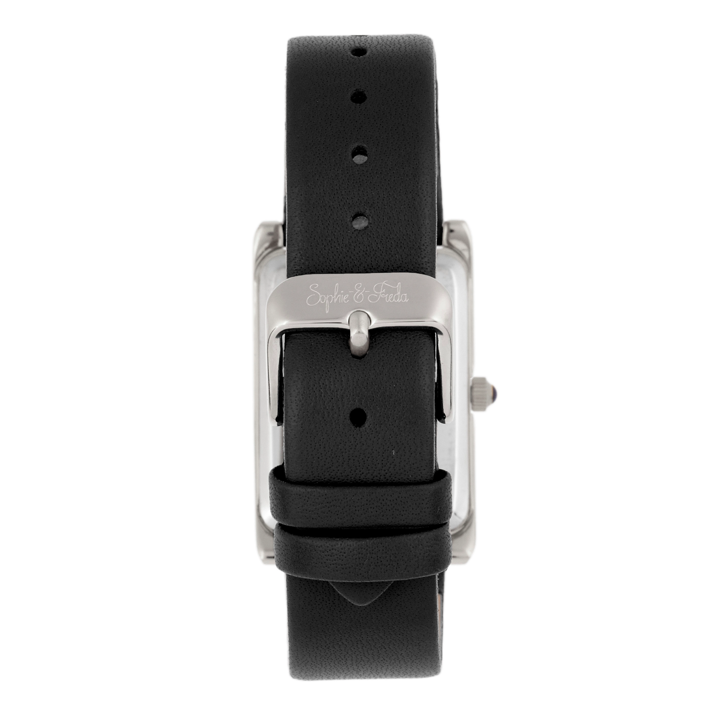 Sophie and Freda Wilmington Leather-Band Watch w/Swarovski Crystals