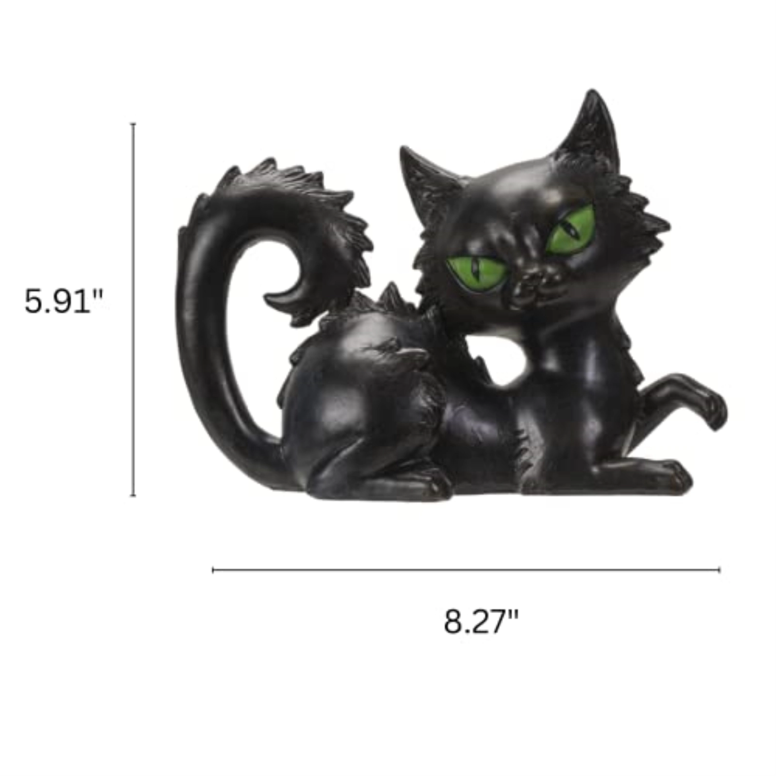 Pacific Giftware Black Cat Sitting Figurine Spooky Polyresin Statue and Home Decoration 8.27 Inches x 3.15 Inches x 5.91 Inches