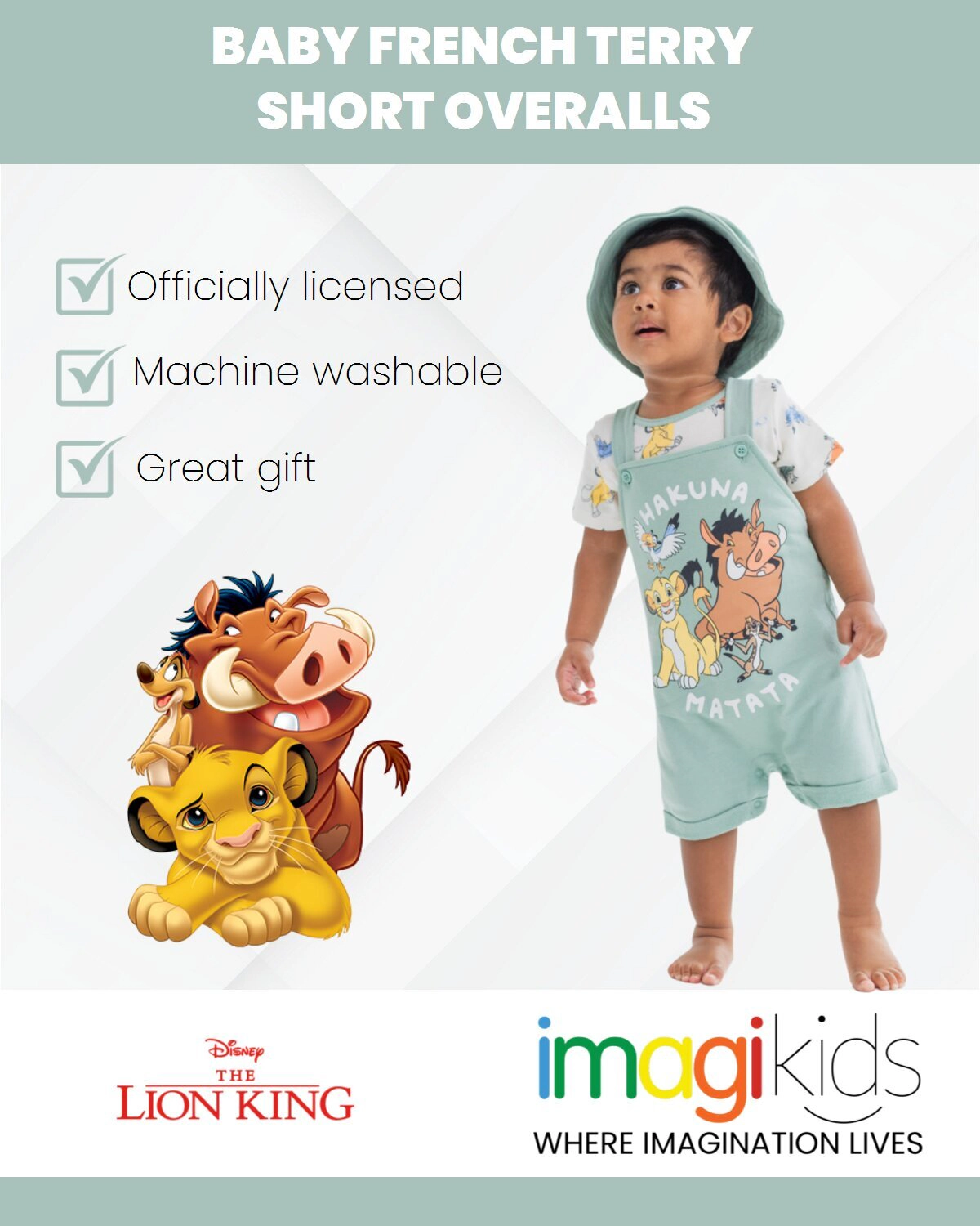 Disney Baby Boys' Tee and Shortall Set with Bucket Hat