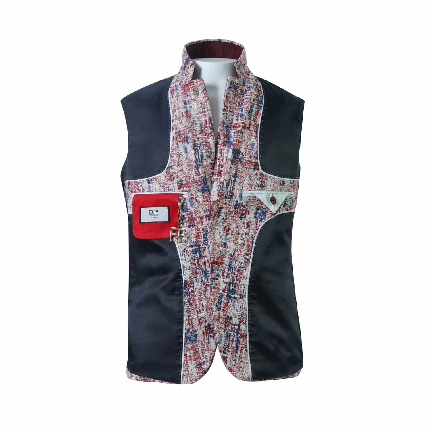 Elie Balleh Boys Slim Fit Paint Splash Blazer