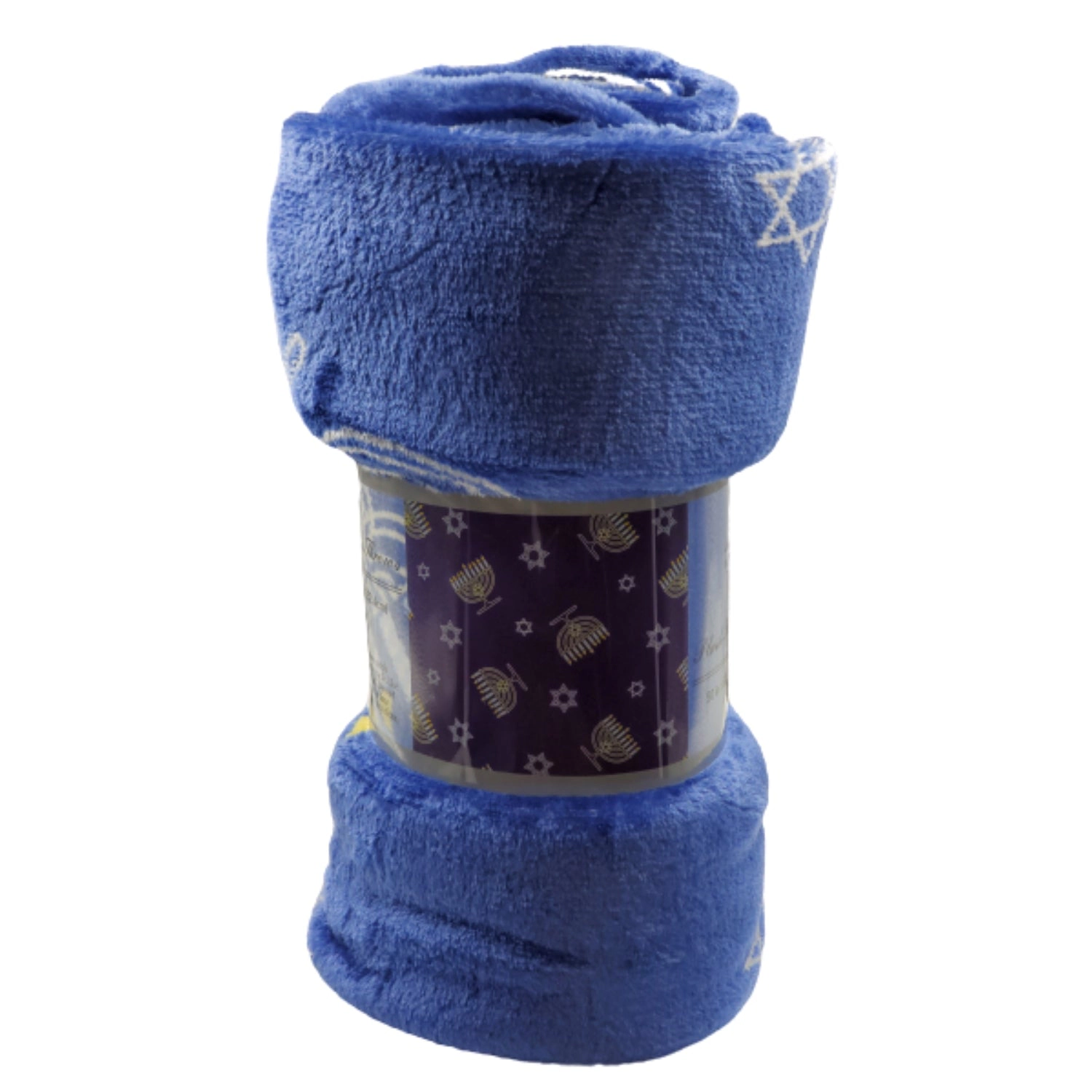 Hannukah Micro Plush Decorative Throw Blanket 50" x 60" Blue by Plazatex