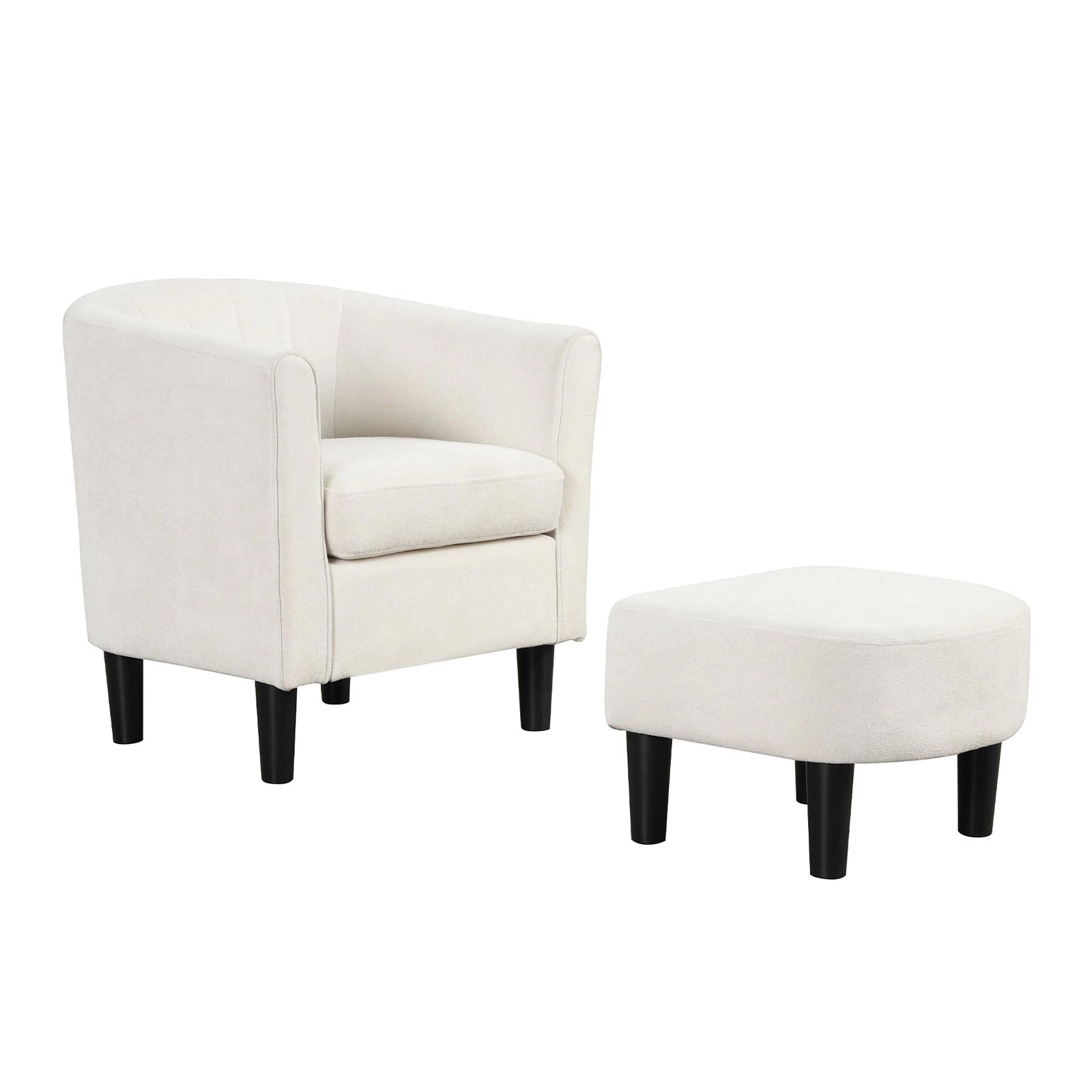 SlickBlue Unisex Velvet Club Barrel Chair With Removable Cushion