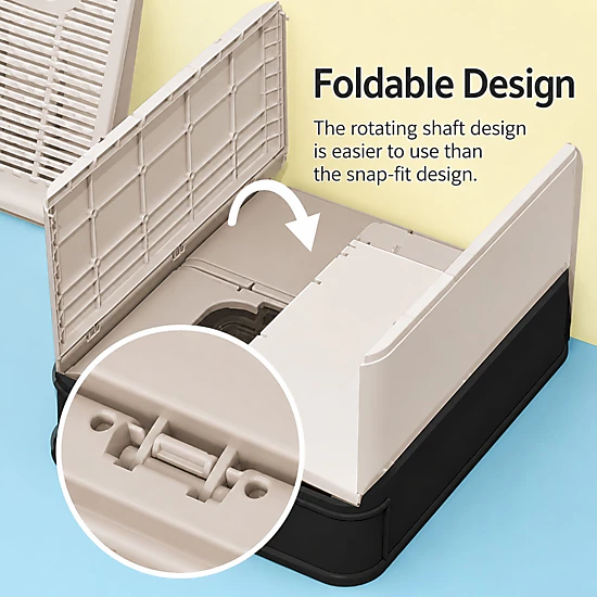 Pet Life ® “SlideAway” Premium Foldable and Travel Pull-Out Cat Litter ...