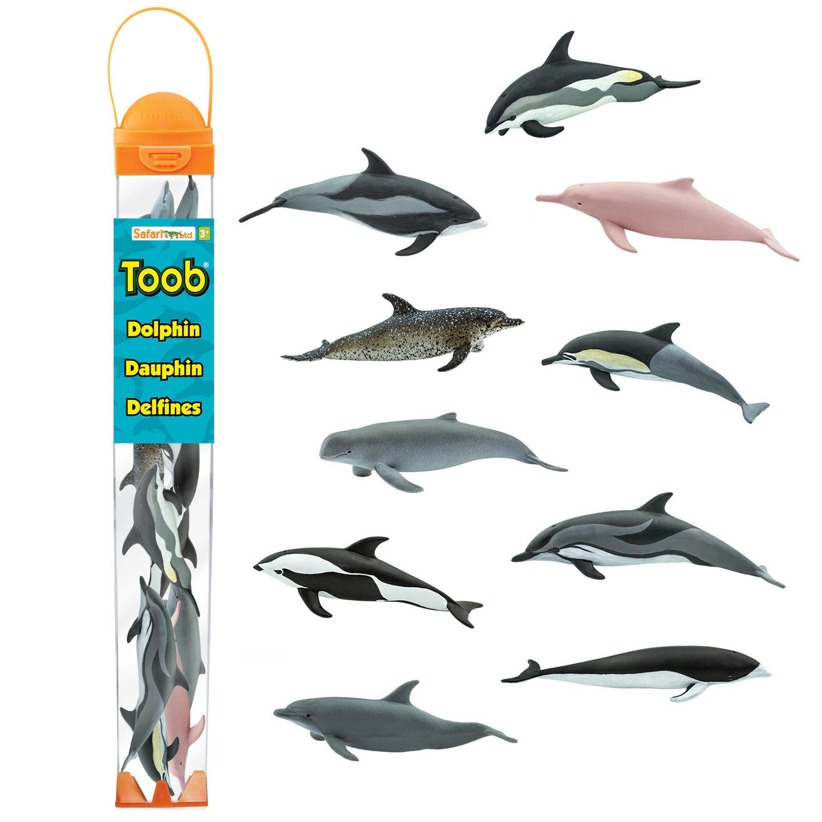 Safari Ltd. - Dolphins TOOB - contains 10 Mini Figurines