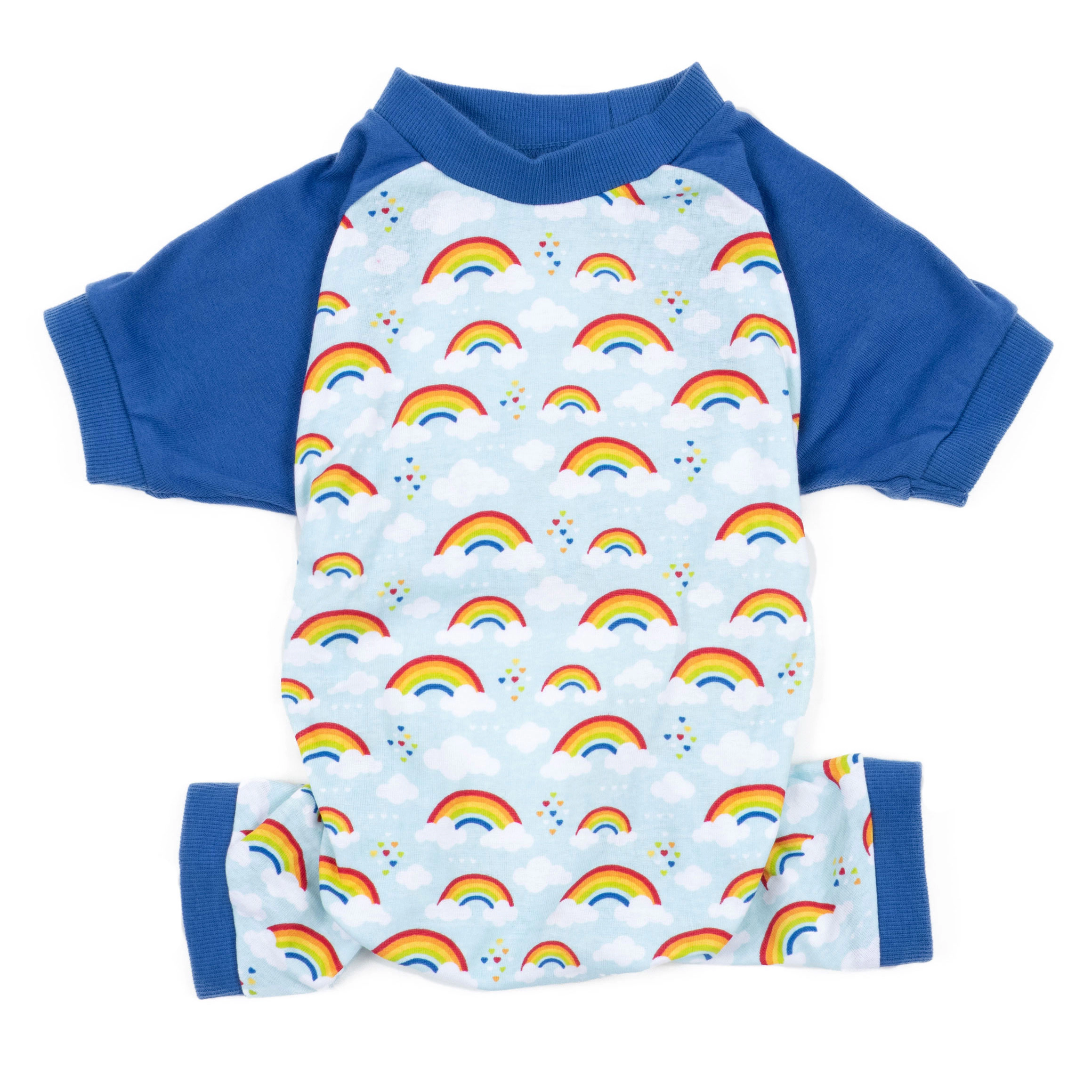 Leveret Dog Cotton Rainbow Pajamas