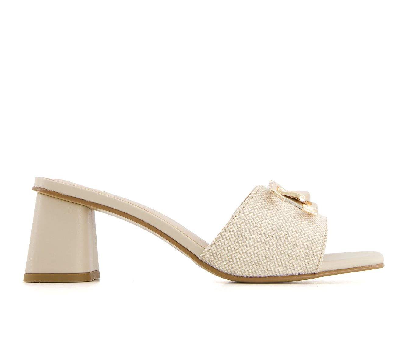 Andrea Womens Slip On Heeled Sandals