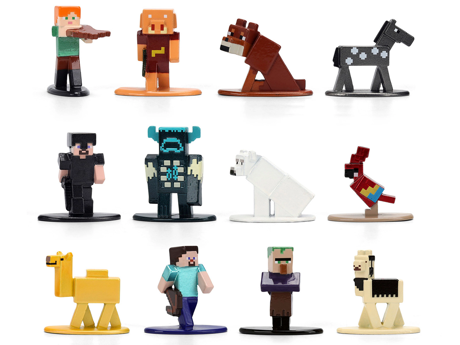 Jada Set of 12 Diecast Figures "Minecraft" Video Game Wave 2 "Nano Metalfigs" Series Diecast models by Jada