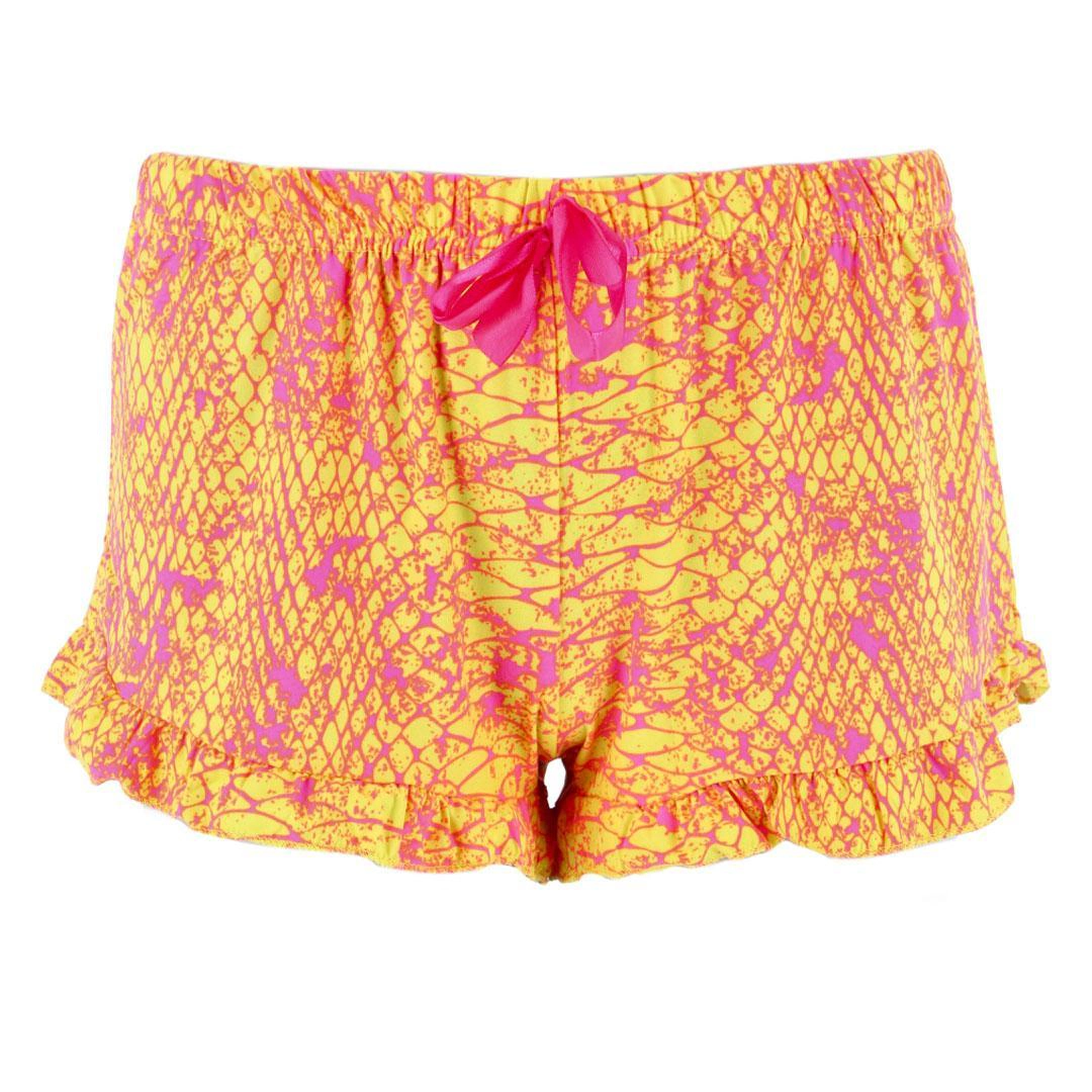 Mentally Exhausted Women's Snakeskin Print Short Pajama Set