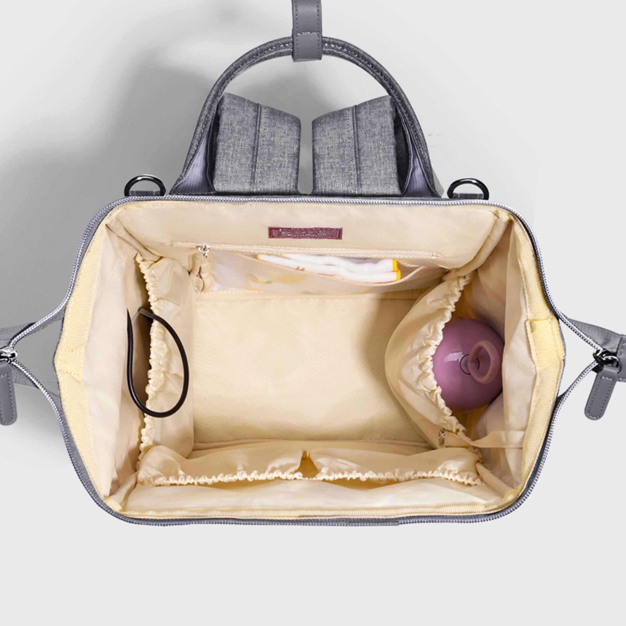 SUNVENO Quilted Diaper Bag Backpack