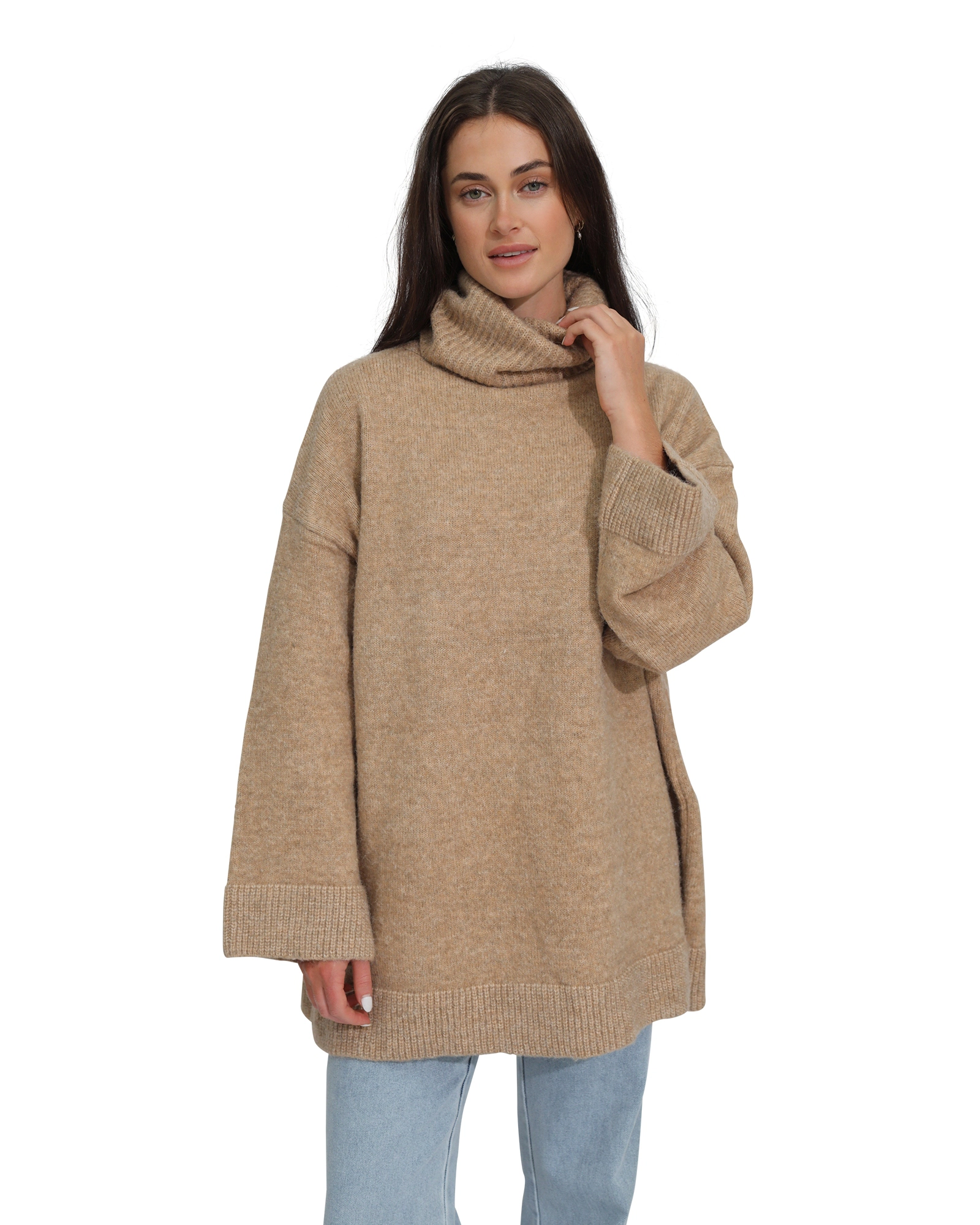Belle & Bloom Womens Cuddle Me Oversized Tunic Sweater