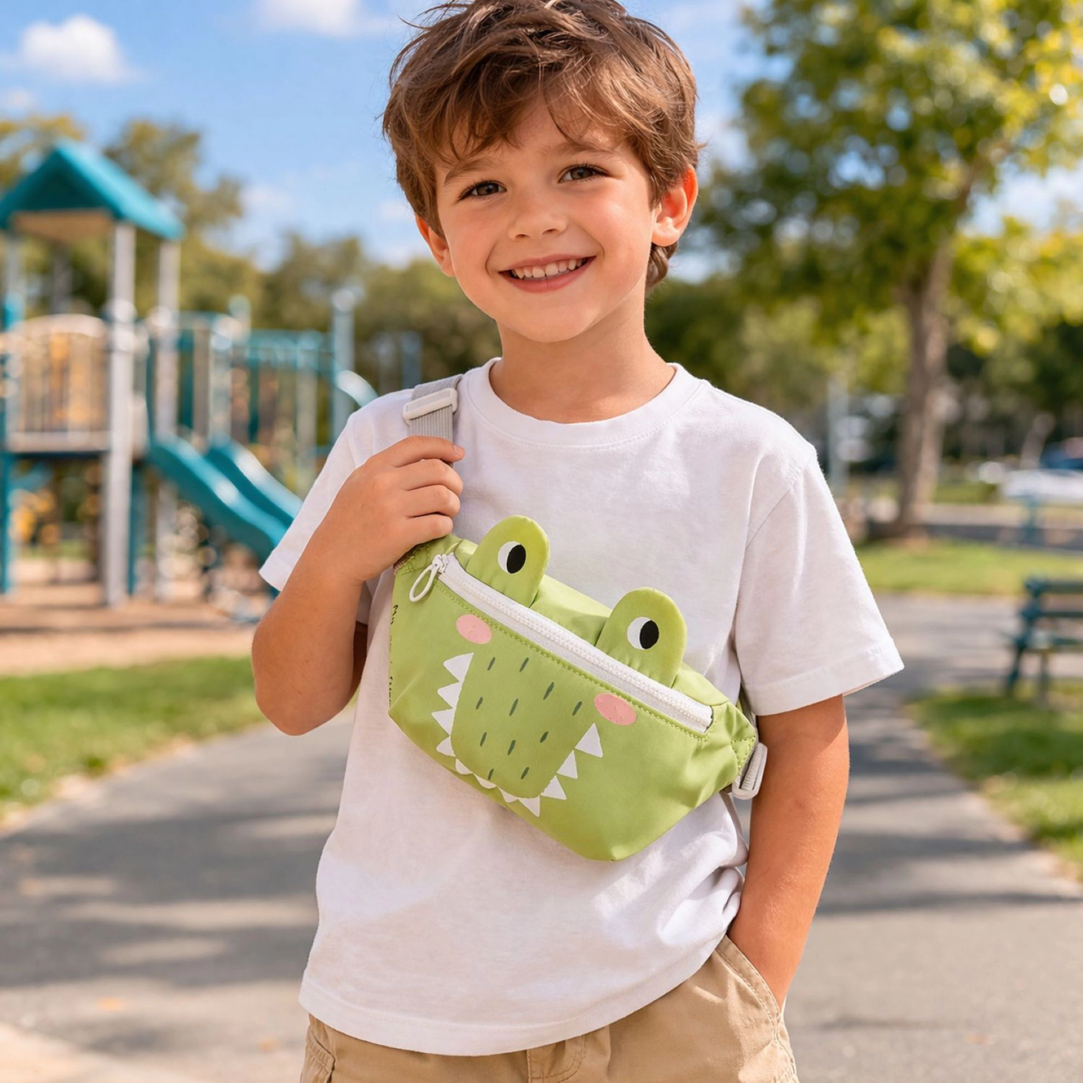 SUNVENO Kids Adjustable Cartoon Animal Fanny Pack