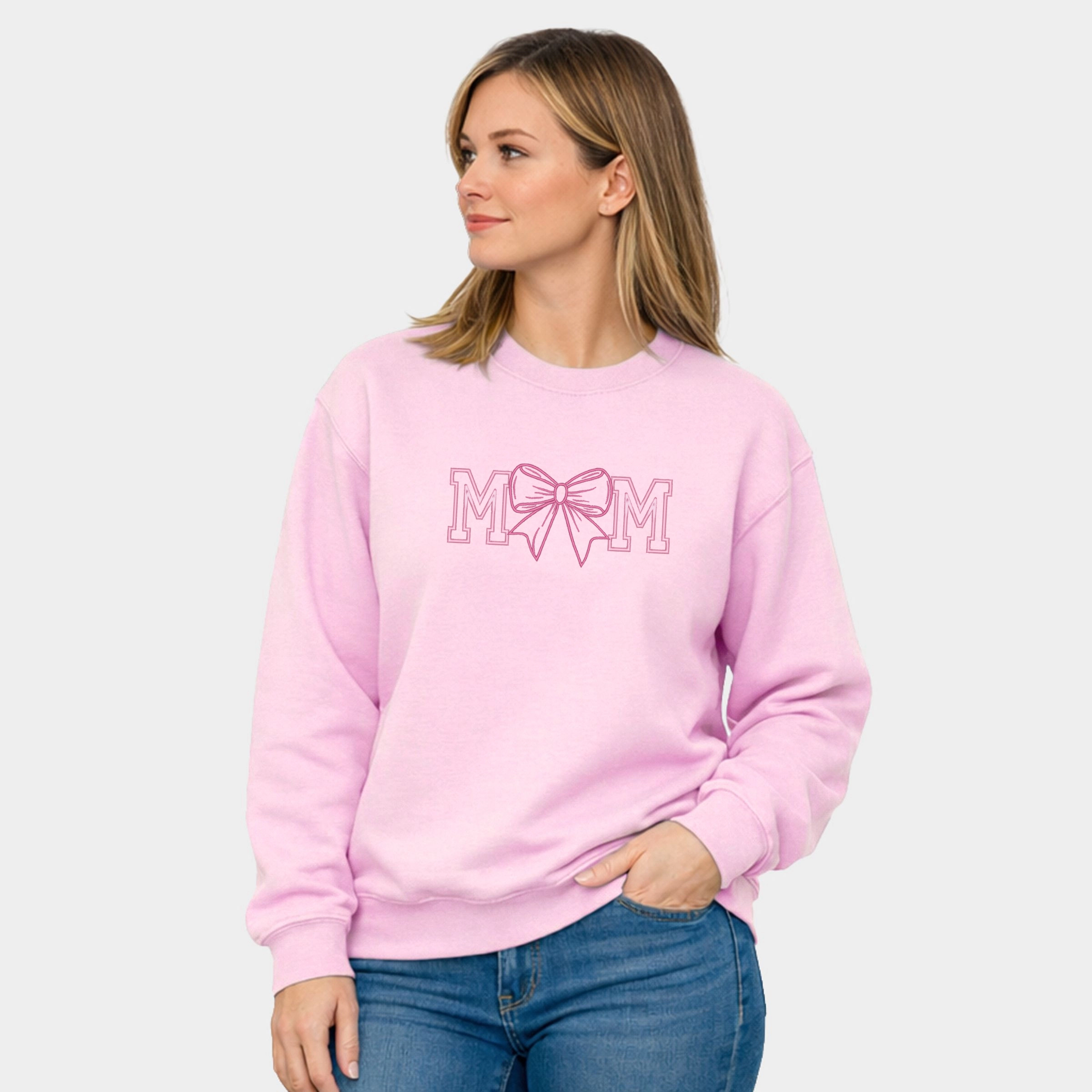 Simply Sage Market - Coquette Bow Mom  Women's Graphic Sweatshirt