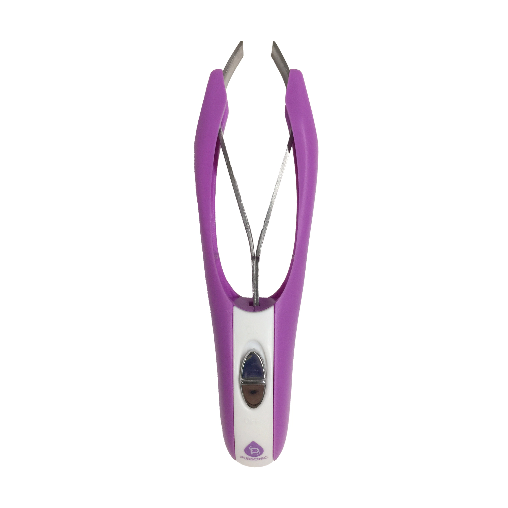 Pursonic Women's Stainless Steel Automatic Retractable Precision Eyebrow Tweezers with Built-In LED Spotlight
