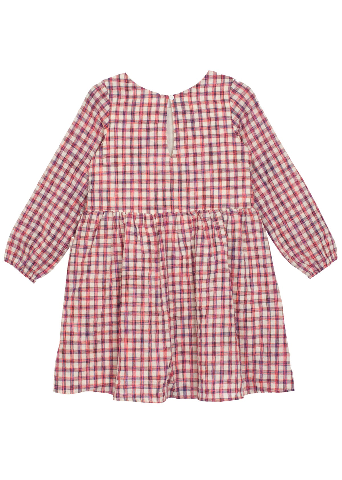 Mabel and Honey Candy Plaid Natural Waist Woven Dress
