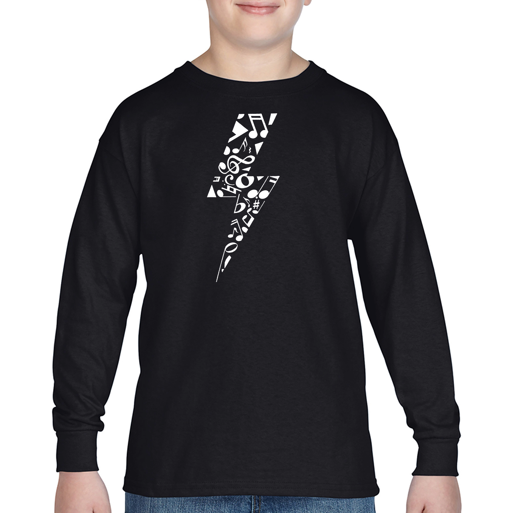 LA Pop Art Boys Long Sleeve T-Shirt -  Lightning Bolt