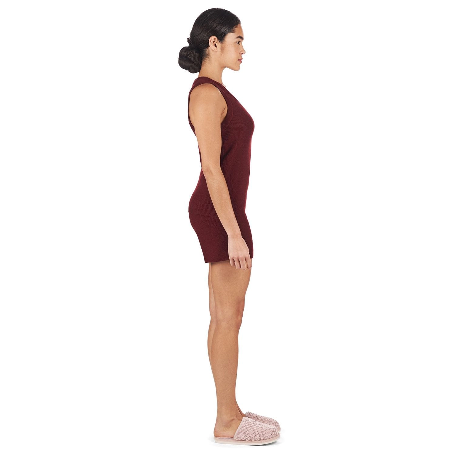 MeMoi Women's 2 Piece Sweater Knit Tank Top and Shorts Set