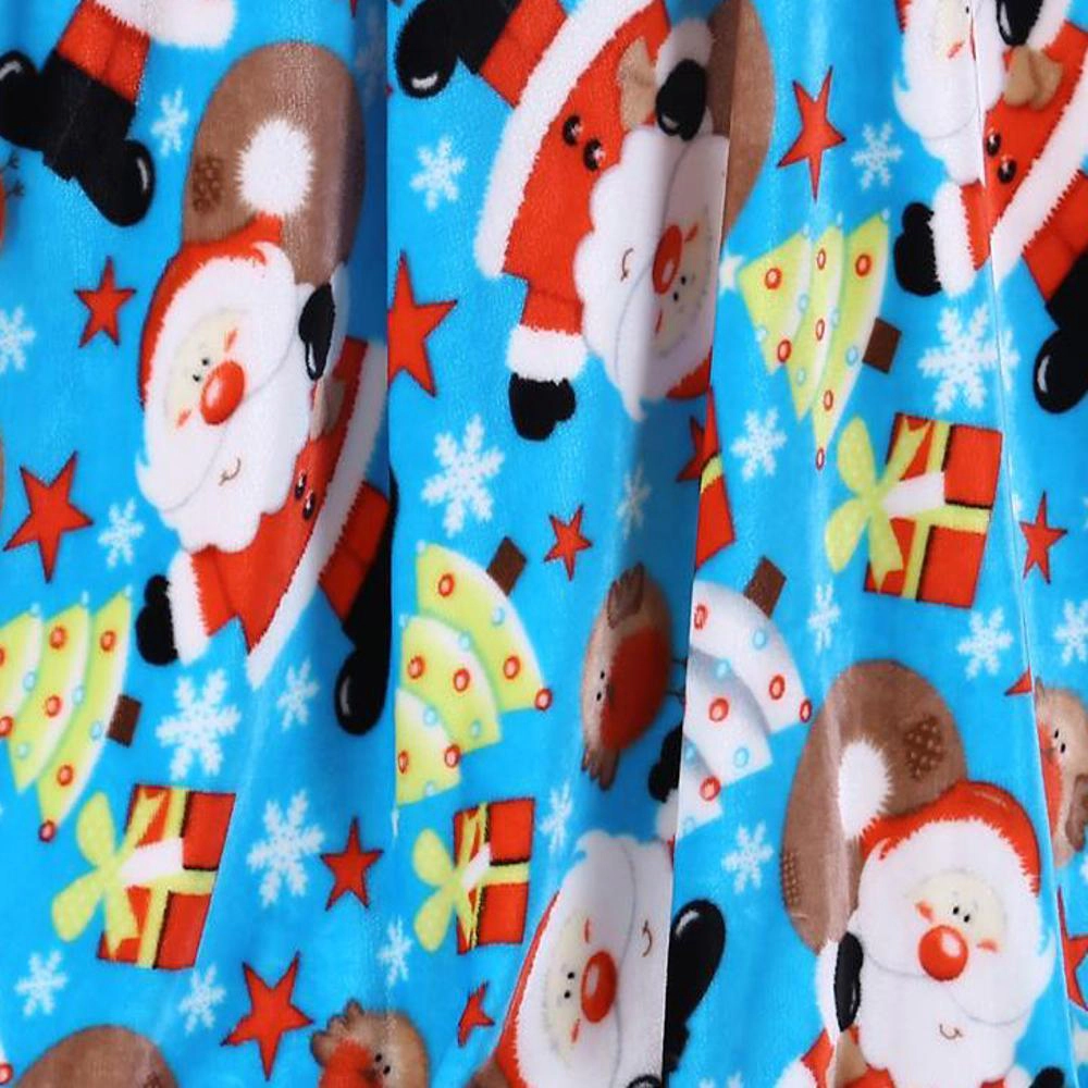 MicroPlush Printed Holiday Throw Blanket 50 x 60 Santa