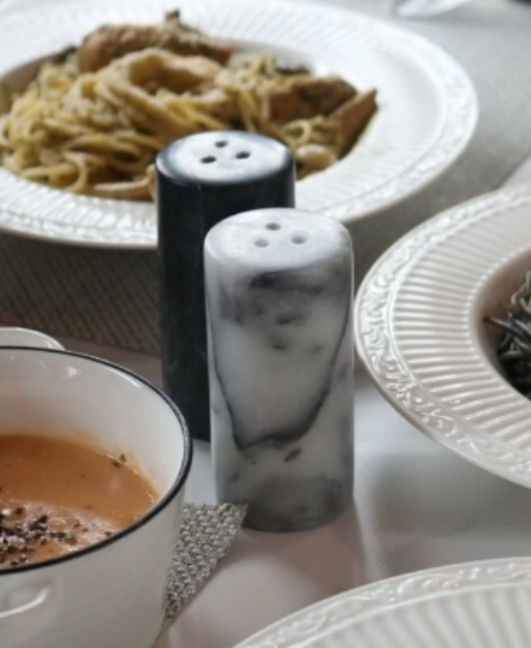 Saboga Home™ Marble Salt & Pepper Shaker Set