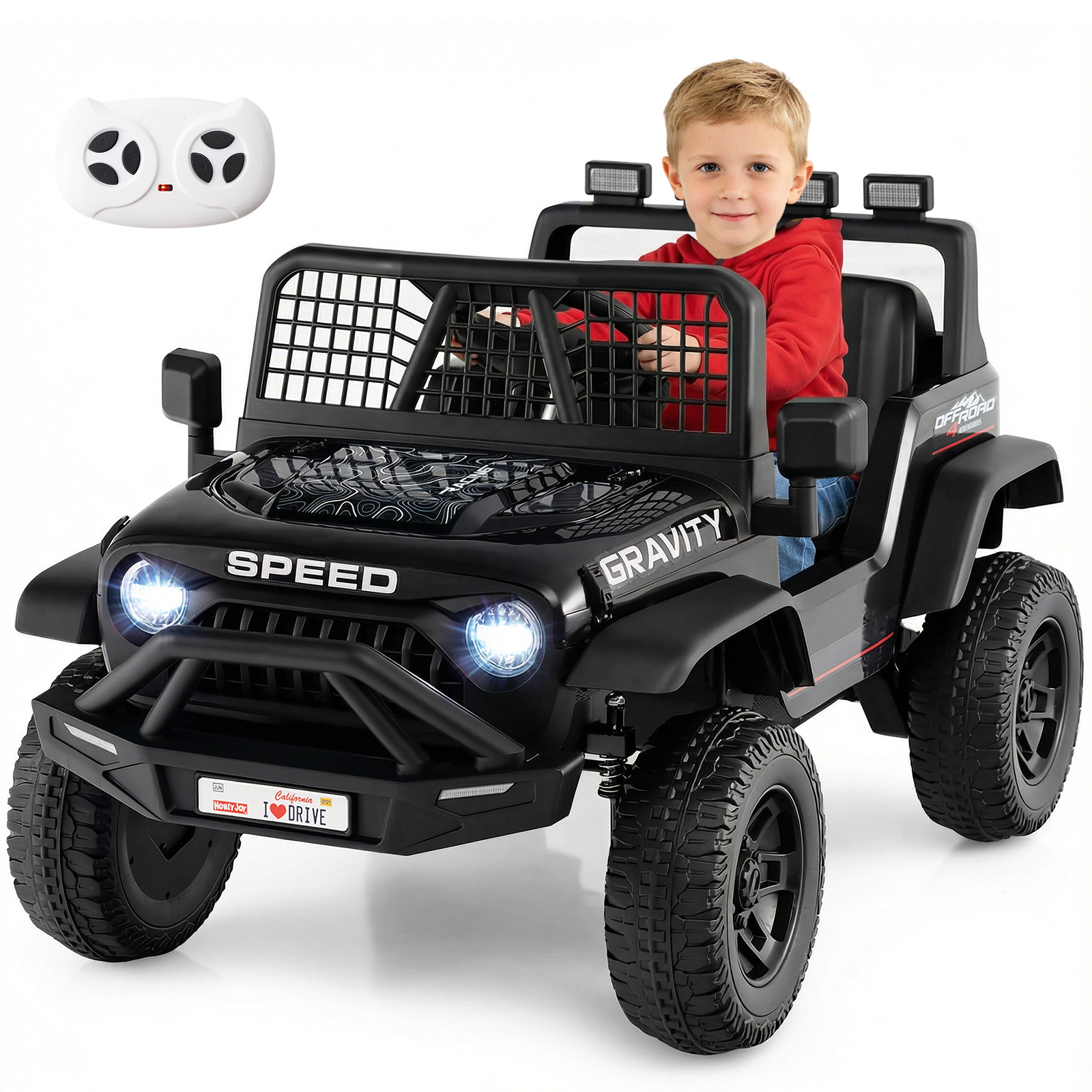 LJG 24V Ride on Car for Kids with Parent Remote Control and Music