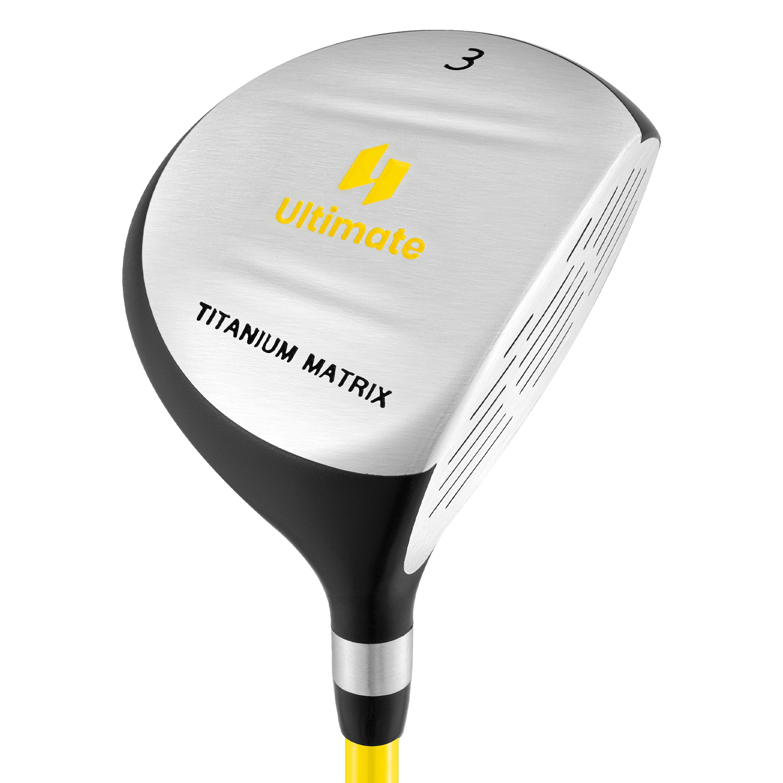 LJG 34 Inch 165CC Junior #3 Fairway Wood Golf Club with Fiberglass Shaft for Kids Ages 8-10