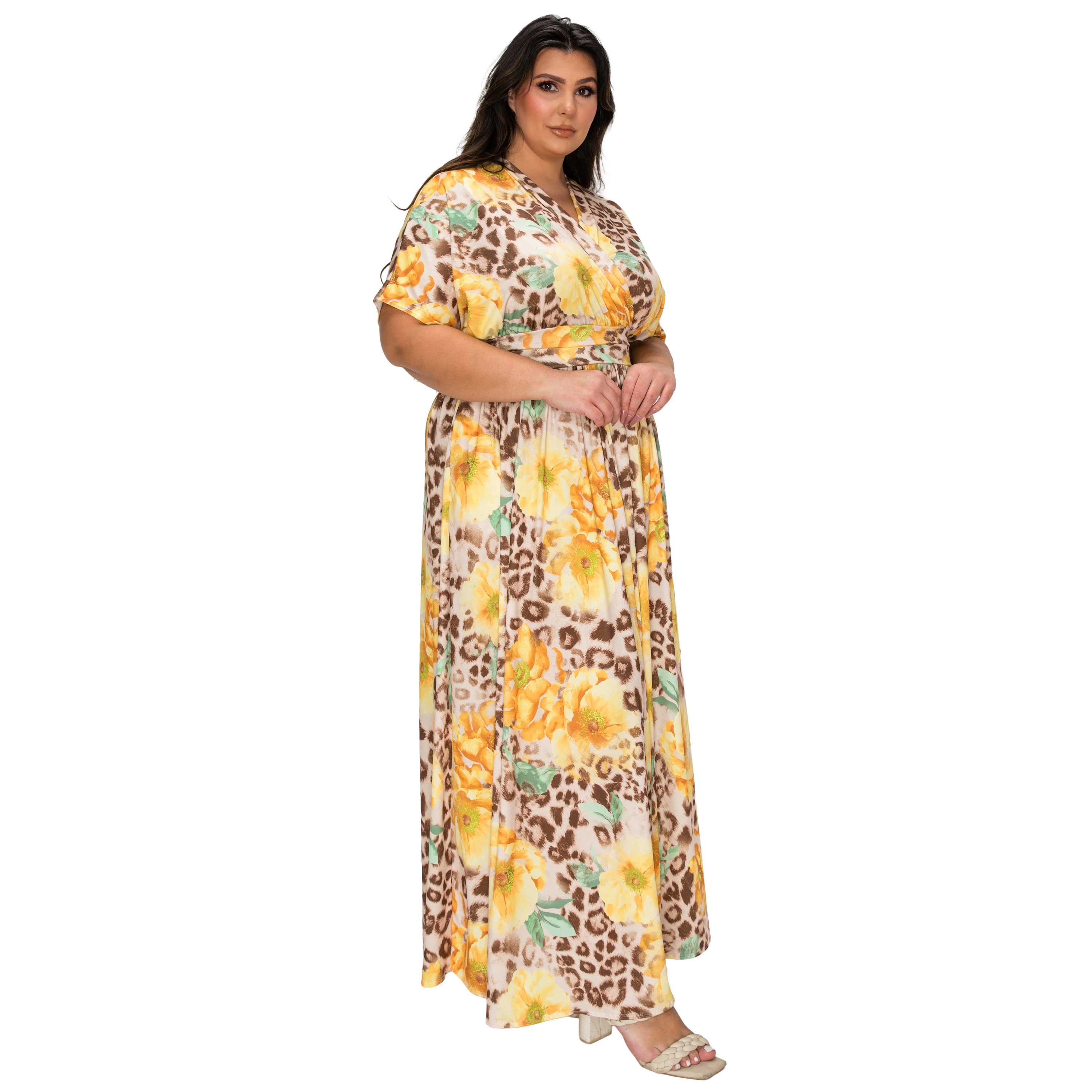 L I V D Women's Plus Panthera Empire Waist Dress
