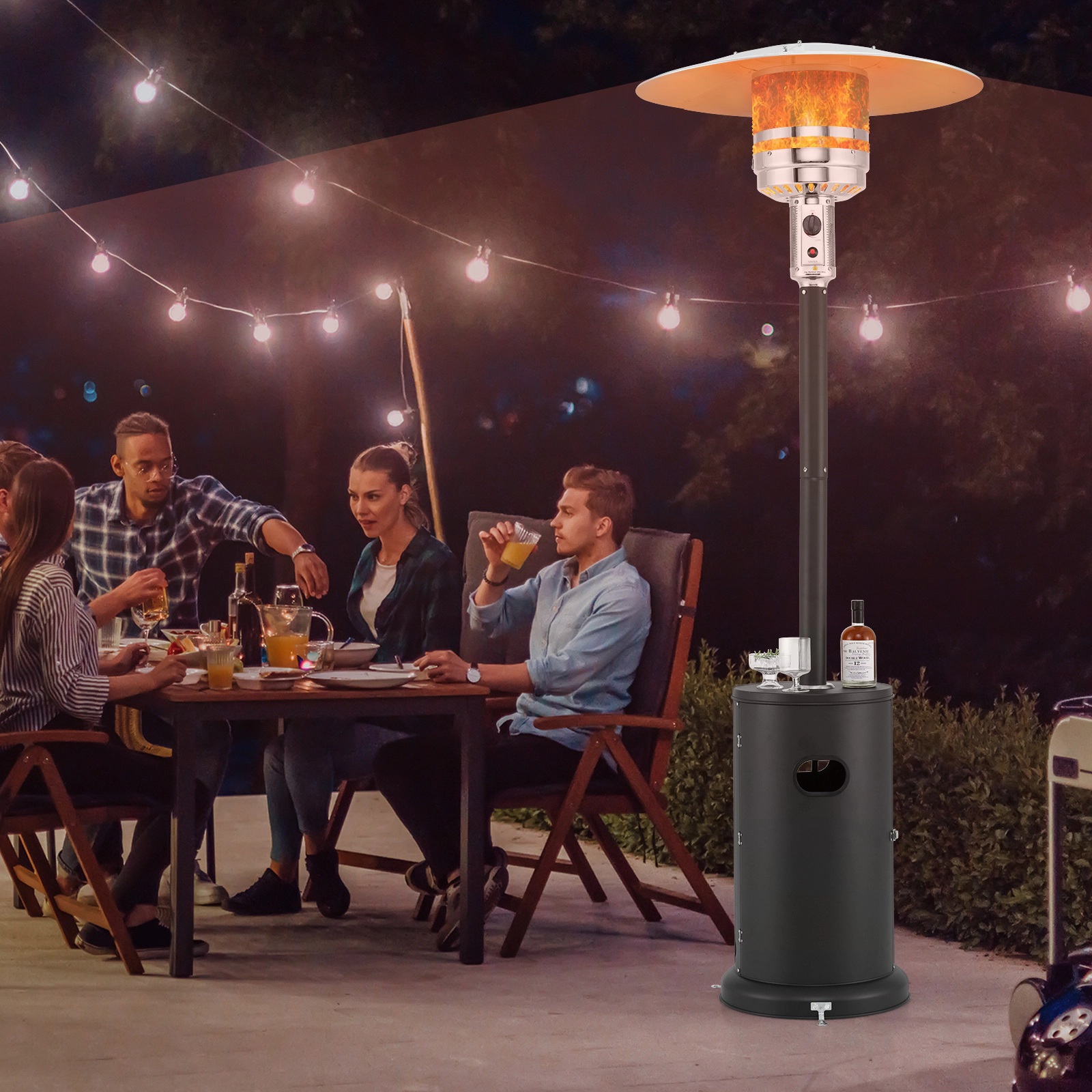 LJG 50000 BTU Propane Patio Heater with Round Table Design